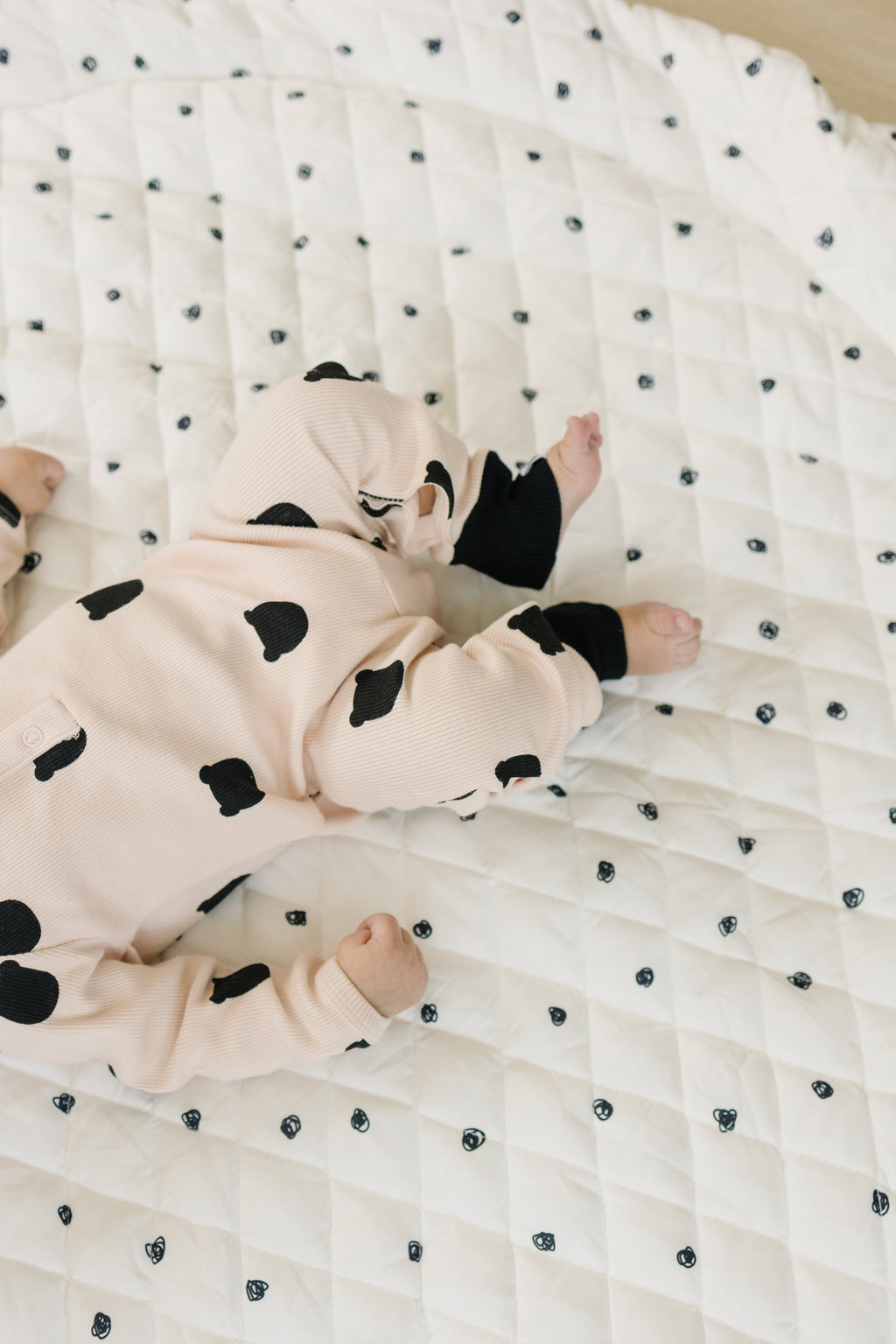 Poppyseed Play Padded Baby Play Mat Black Squiggle Dot | Playroom Avenue