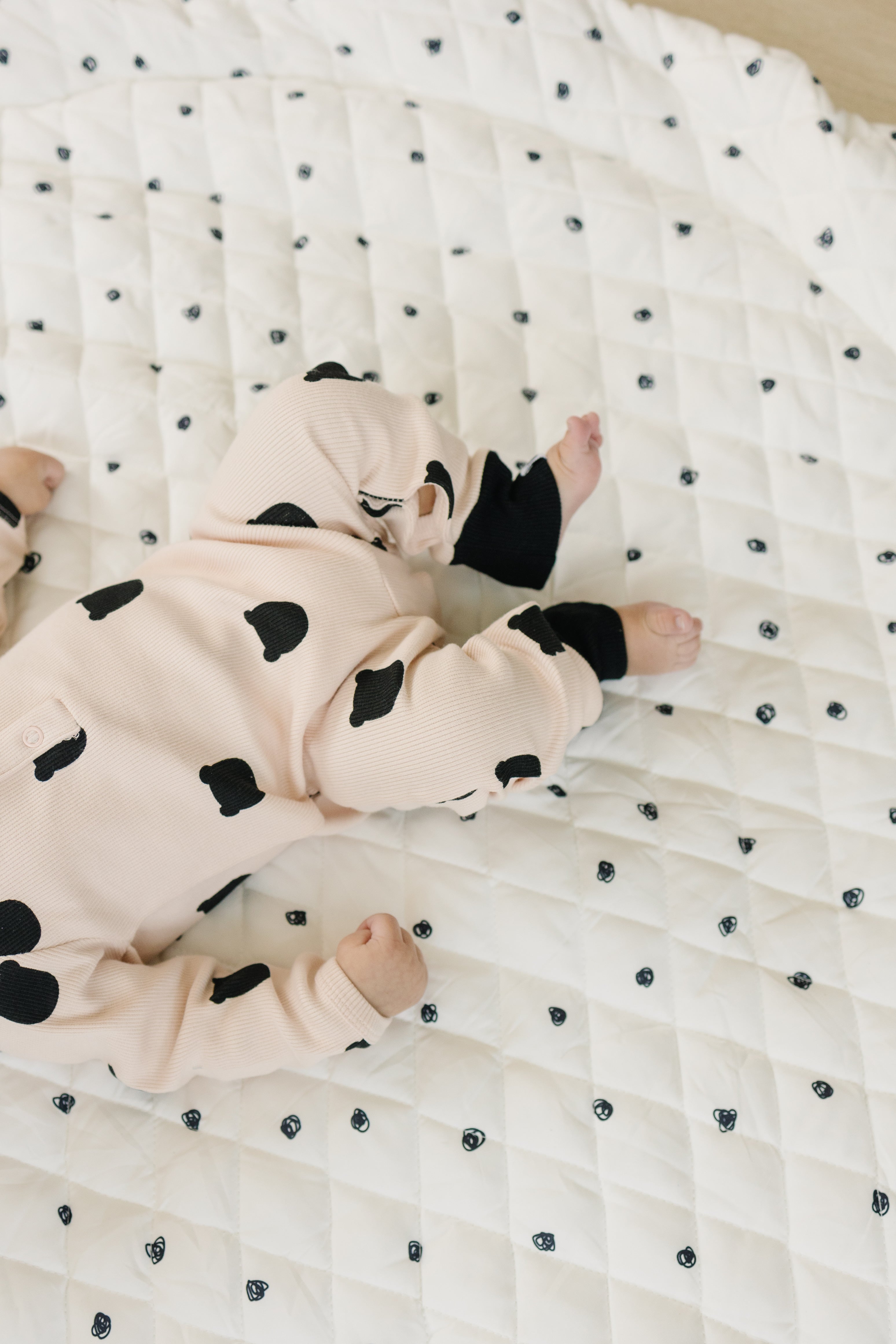 Poppyseed Play Padded Baby Play Mat Black Squiggle Dot | Playroom Avenue