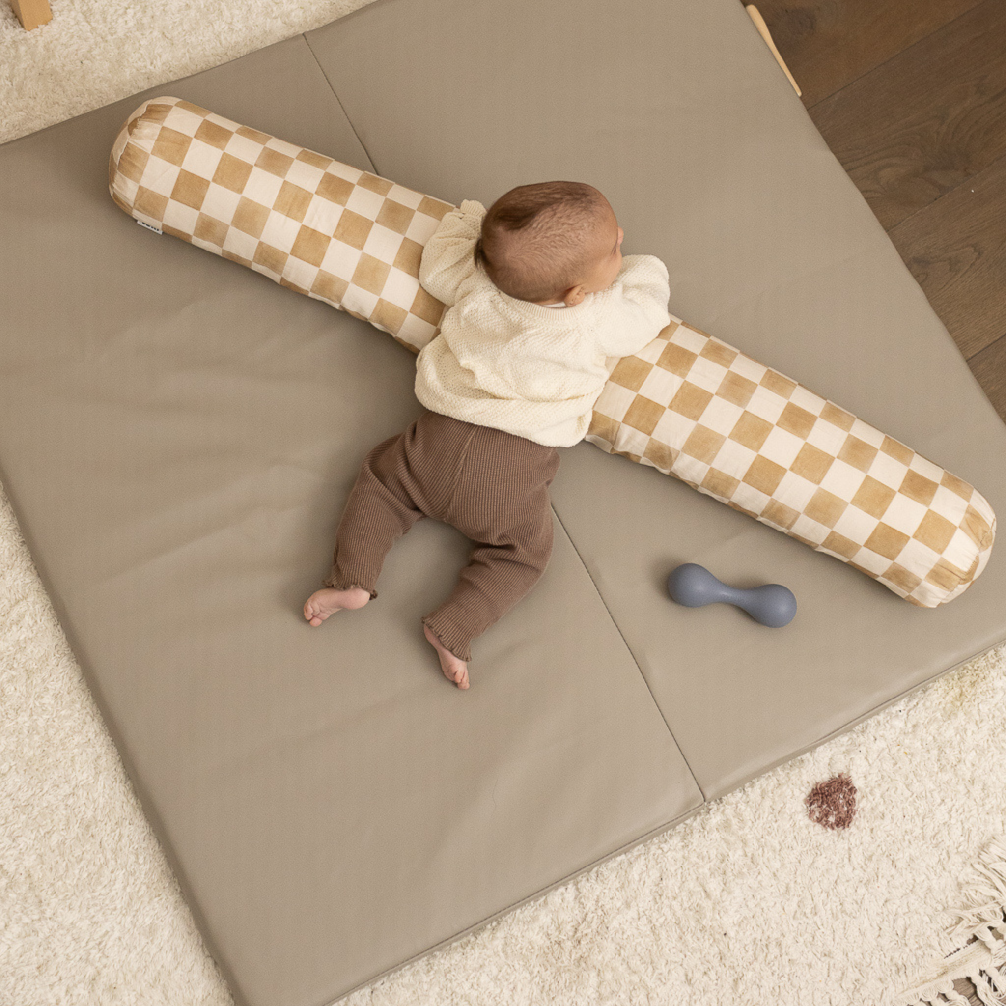 Toki Kids Checker Toffee Support Pillow | Playroom Avenue
