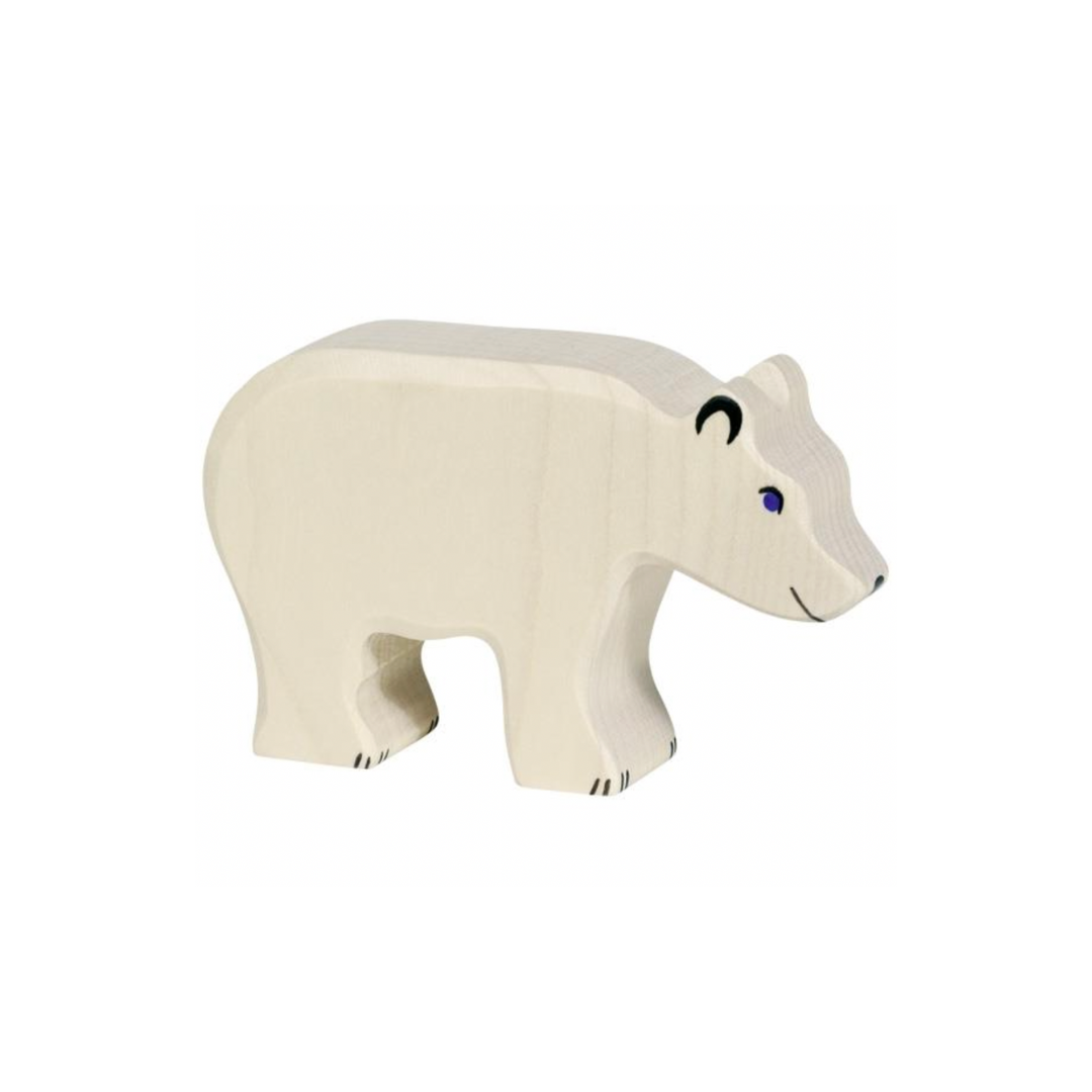 Holztiger Wooden Polar Bear Feeding Figure | Playroom Avenue