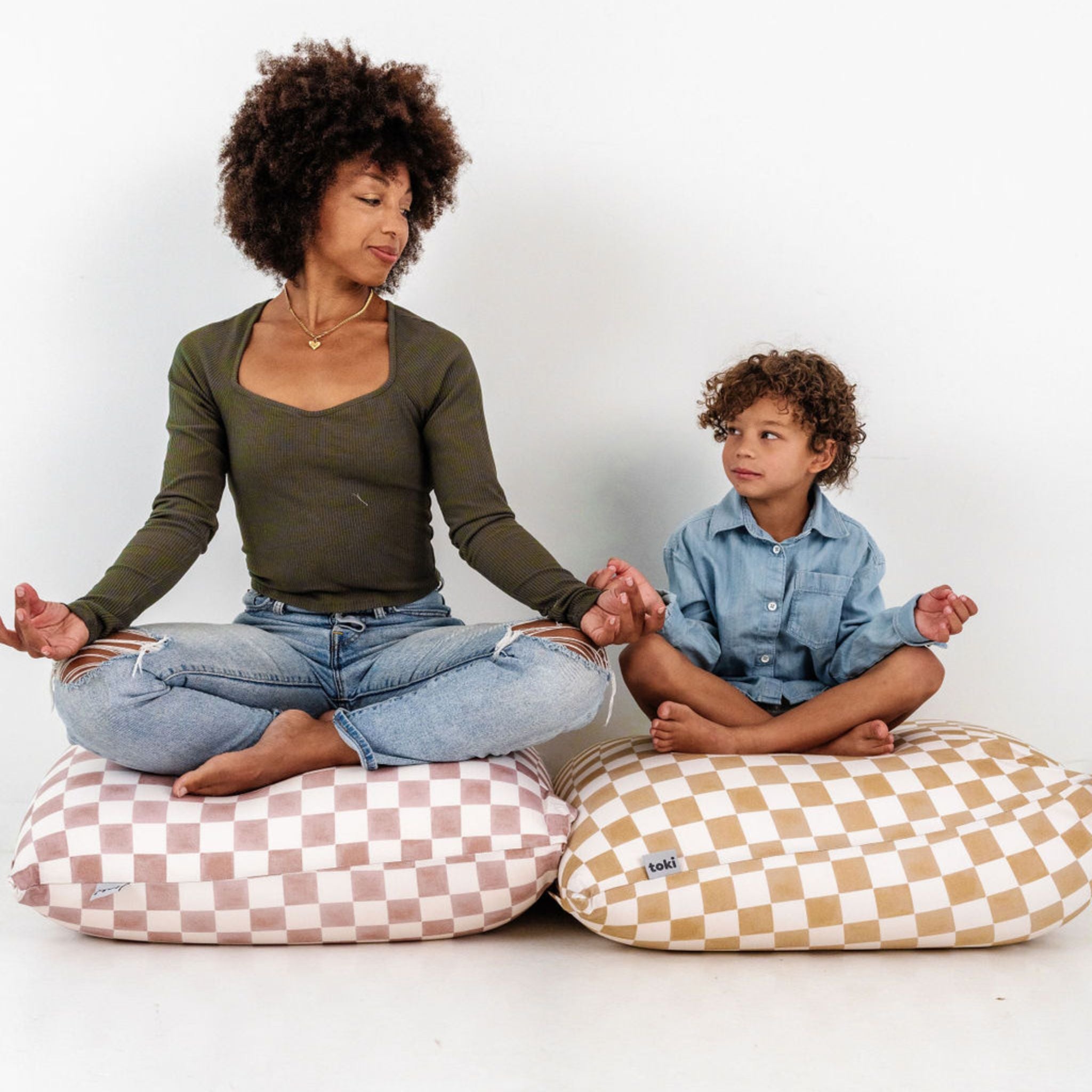 Toki Kids Checker Gumdrop Bean Bag - Playroom Avenue