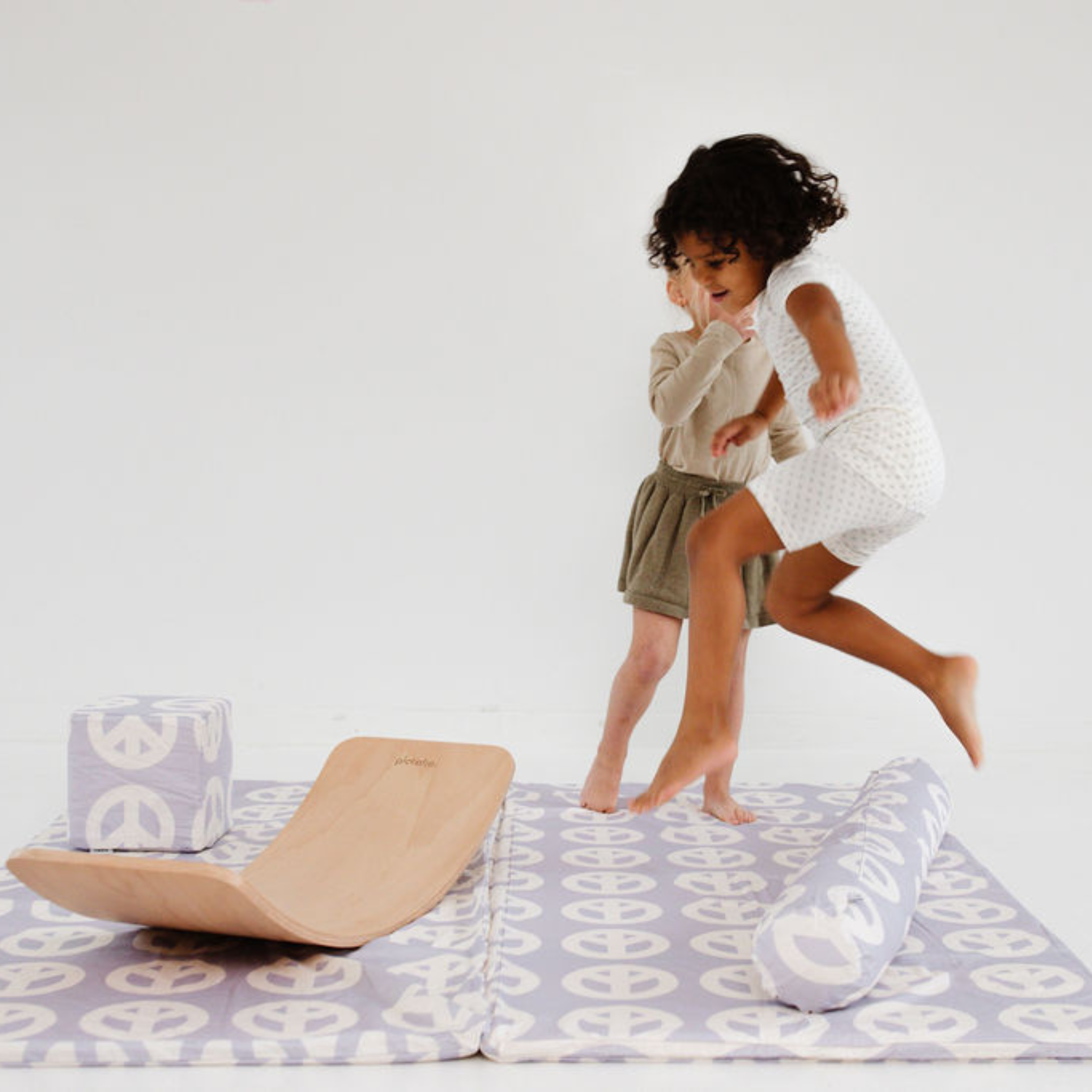 Toki Kids Lavender Peace Sign Play Cube | Playroom Avenue