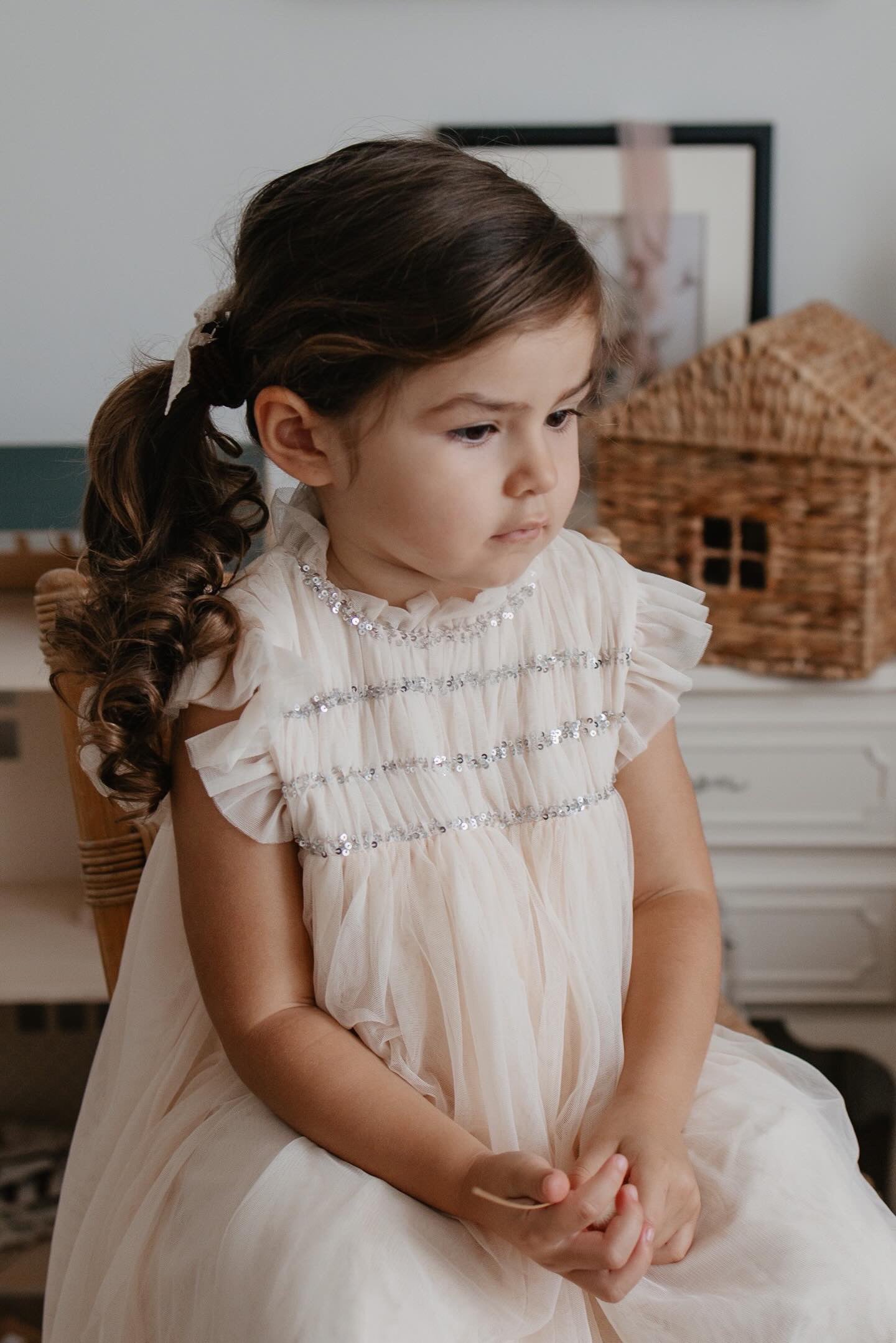 Le Petit Lapin Scarlett | Cotton Tulle Dress | Vintage Cream | Playroom Avenue