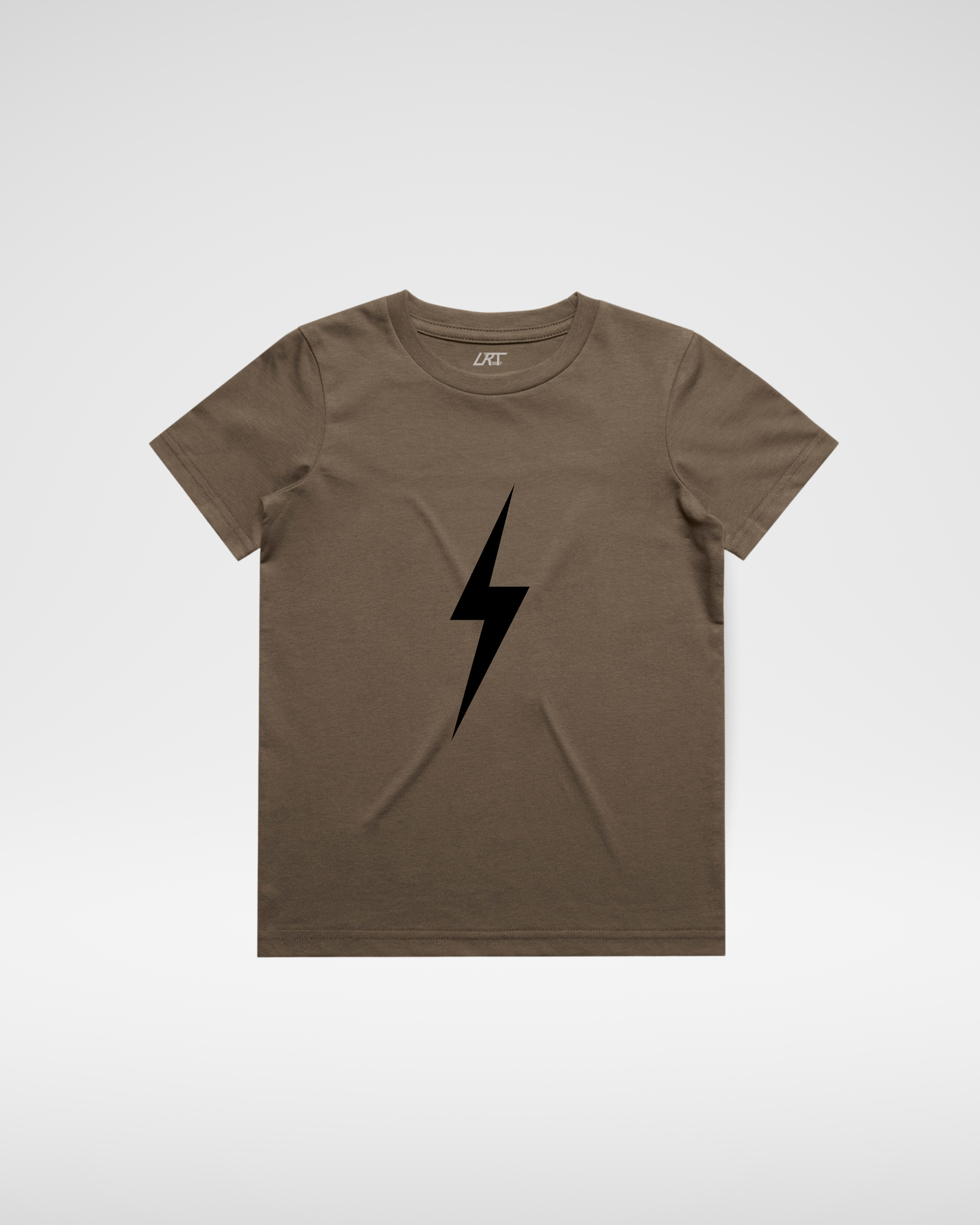 LITTLE RAD THINGS DARK NAVY BOLT TEE - BROWN
