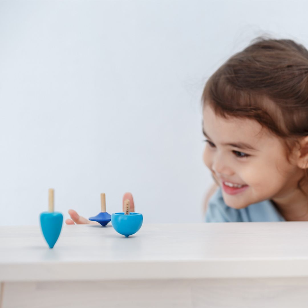 PlanToys Mini Spinning Tops | Playroom Avenue