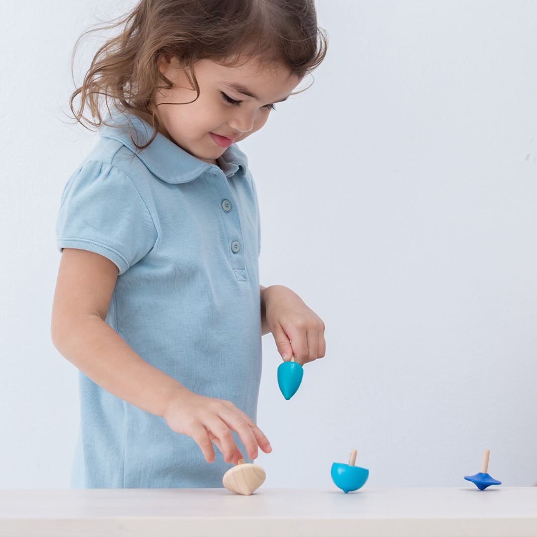 PlanToys Mini Spinning Tops | Playroom Avenue