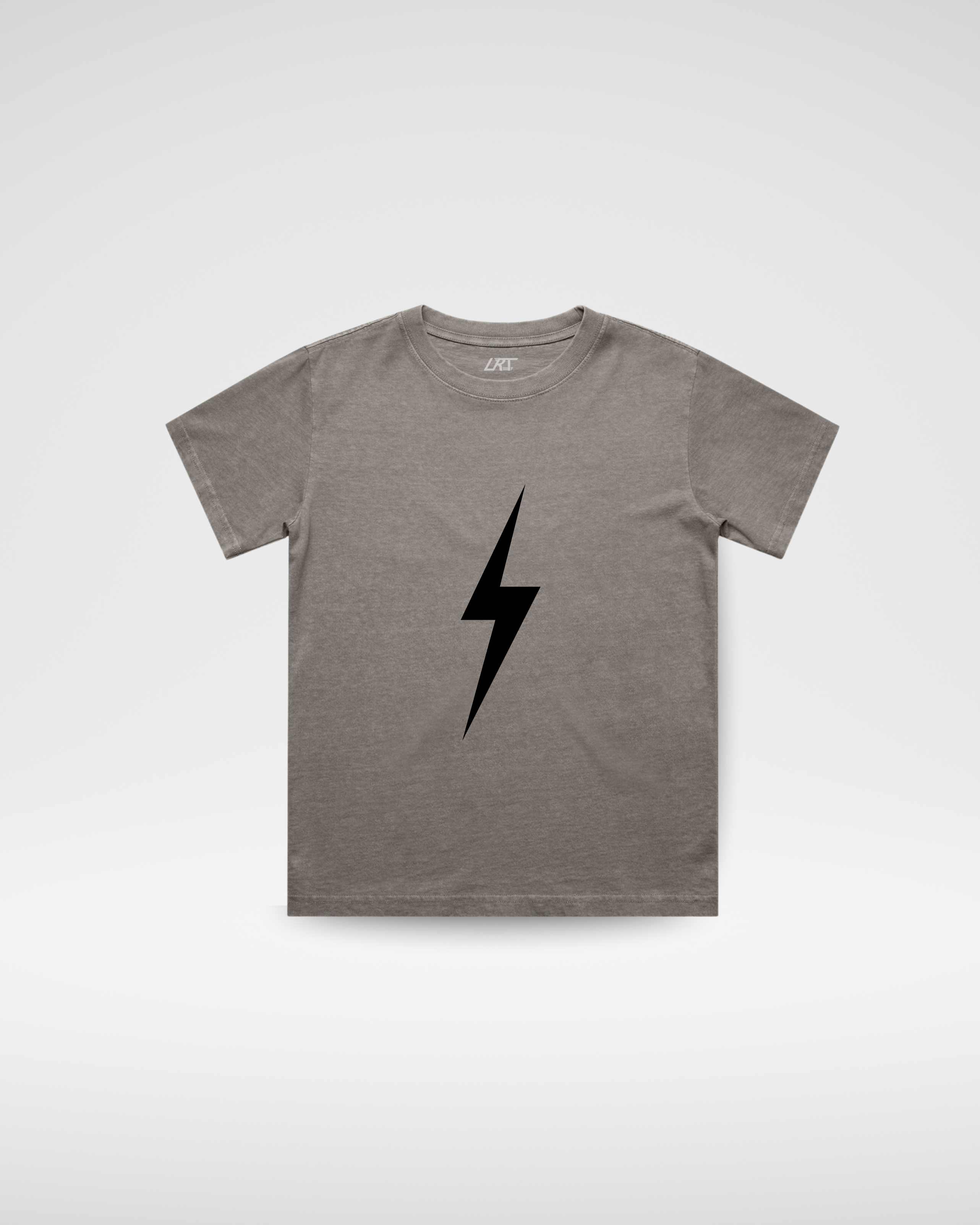 LITTLE RAD THINGS DARK NAVY BOLT TEE - FADED GRAY
