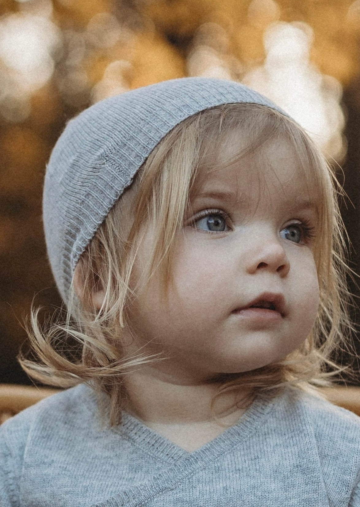 La Petit Lapin Cashmere & Merino Wool Beanie | Grey Merle | Playroom Avenue