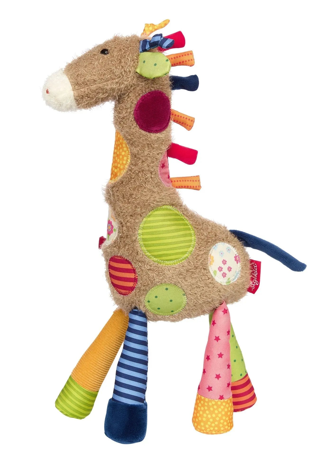Sigikid Patchwork Giraffe Plush Toy | Playroom Avenue