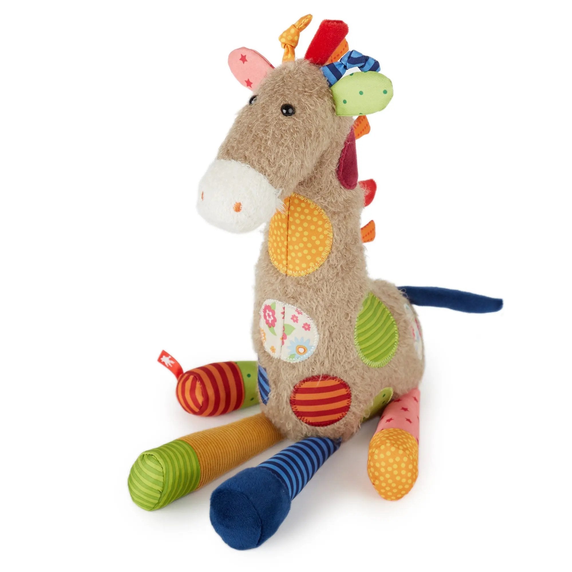 Sigikid Patchwork Giraffe Plush Toy | Playroom Avenue