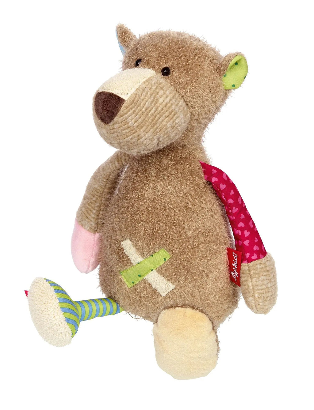 Sigikid Patchwork Bear Plush Toy | Playroom Avenue