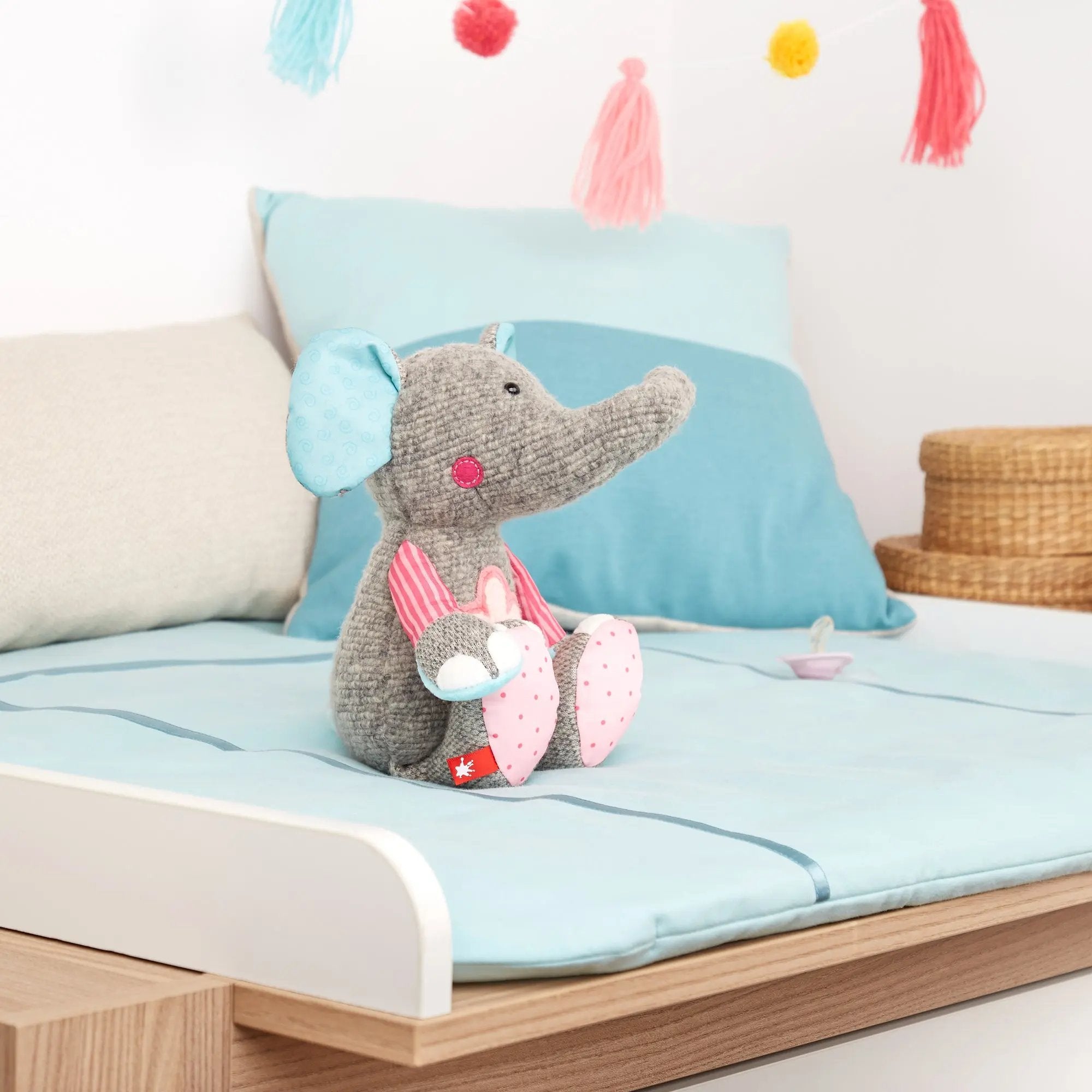 Sigikid Patchwork Flower Elephant Plush Toy | Playroom Avenue