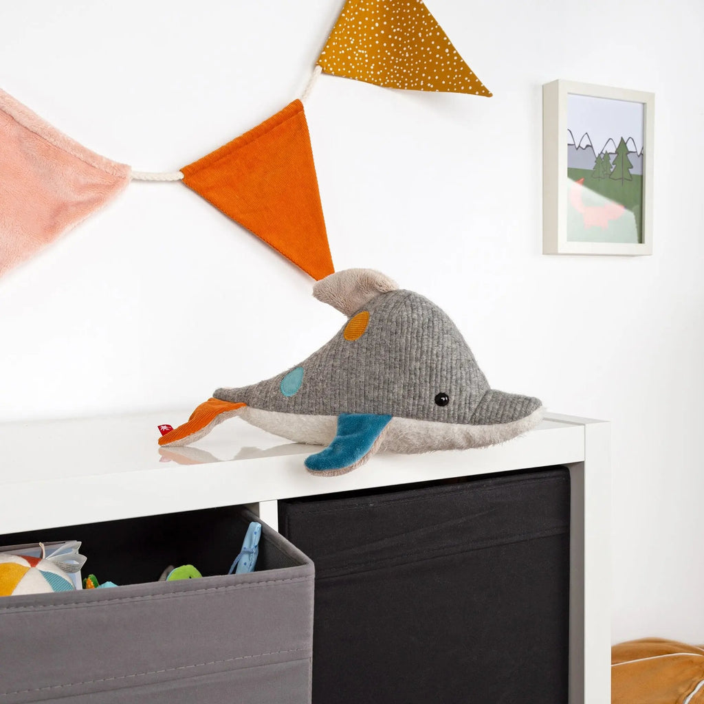 Sigikid Patchwork Dolphin Plush Toy | Playroom Avenue