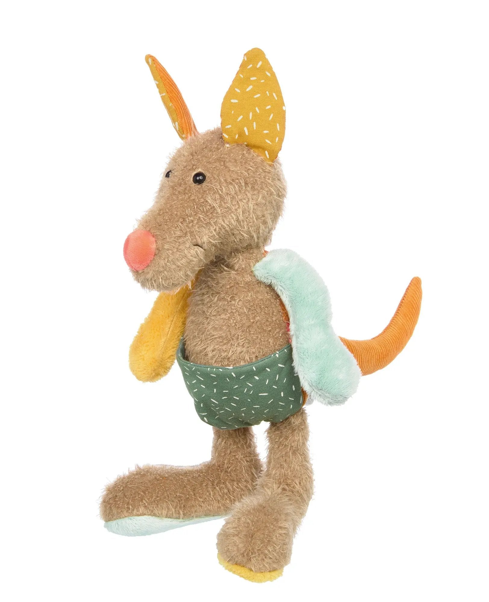 Sigikid Patchwork Kangaroo Plush Toy | Playroom Avenue