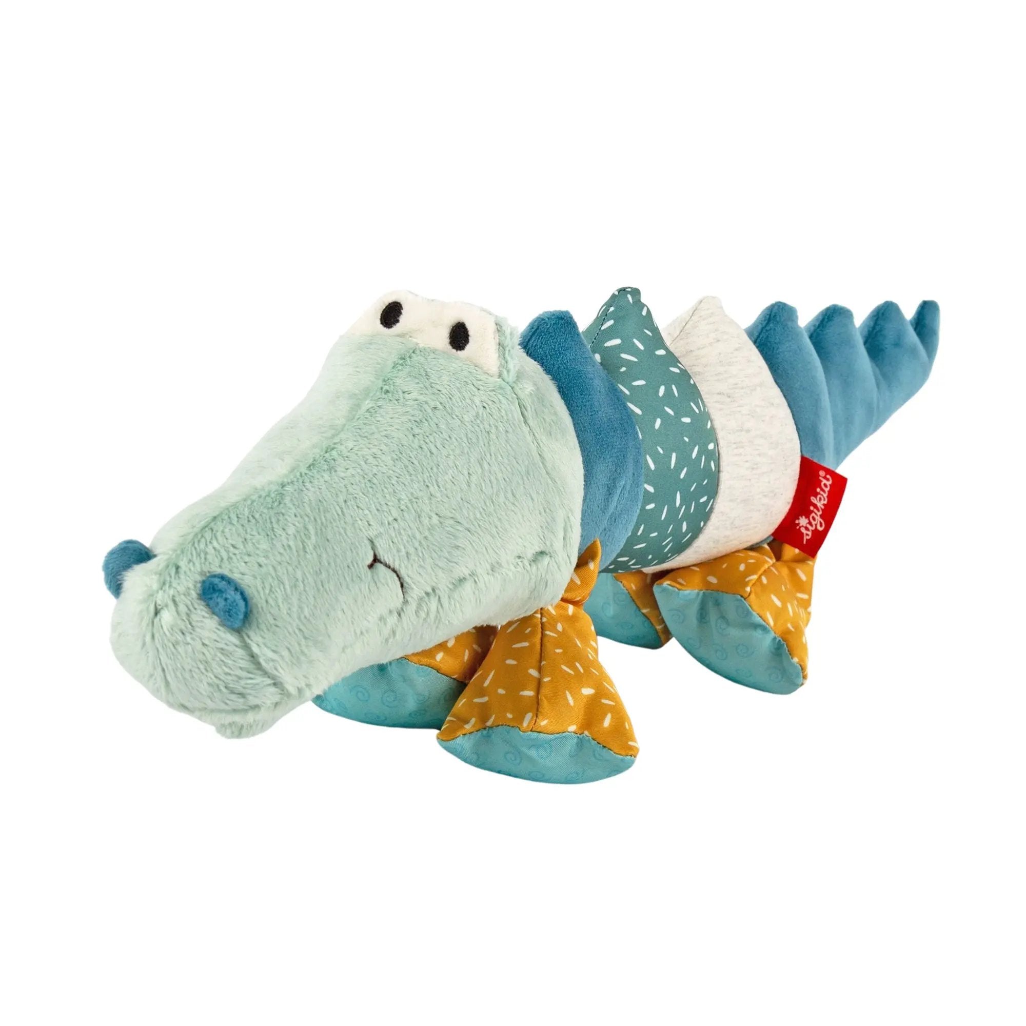 Sigikid Patchwork Crocodile Plush Toy | Playroom Avenue