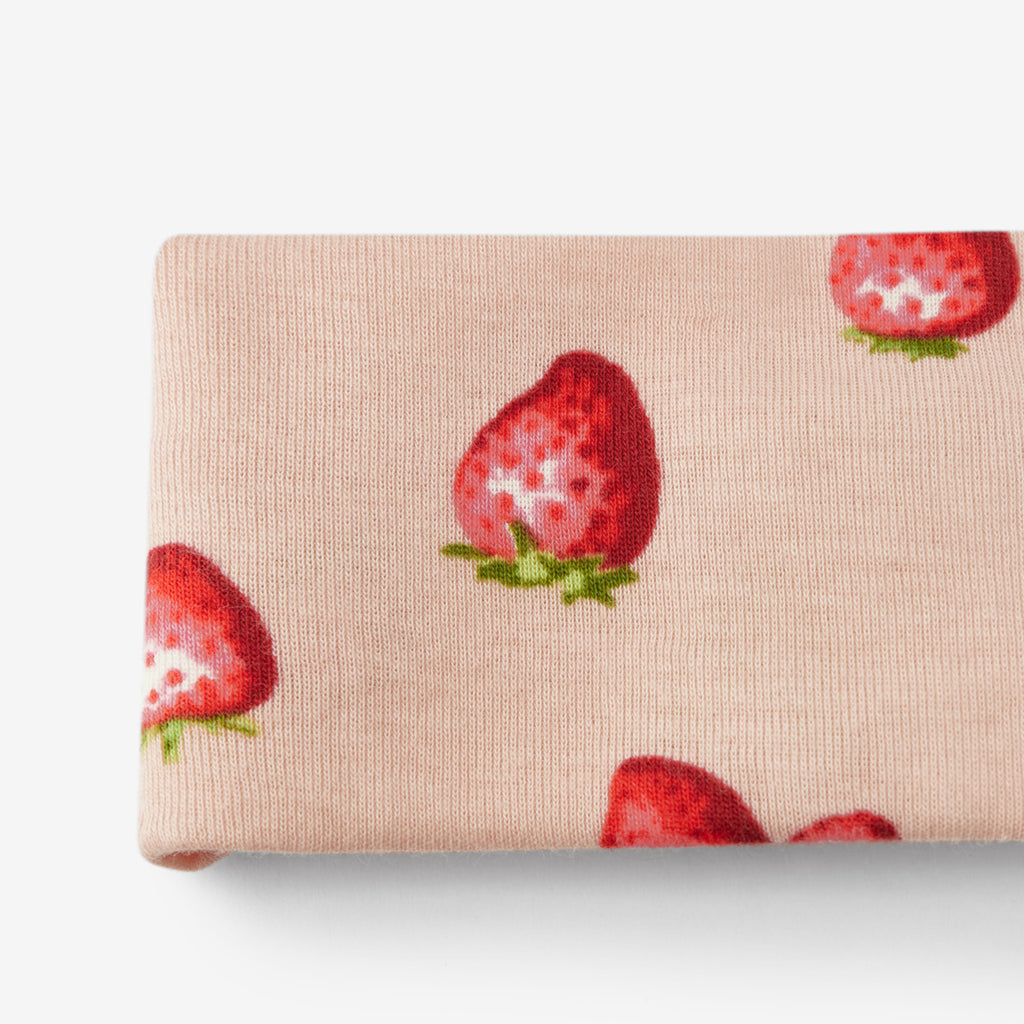 Milkbarn Strawberry Organic Cotton Knotted Headband | Playroom Avenue
