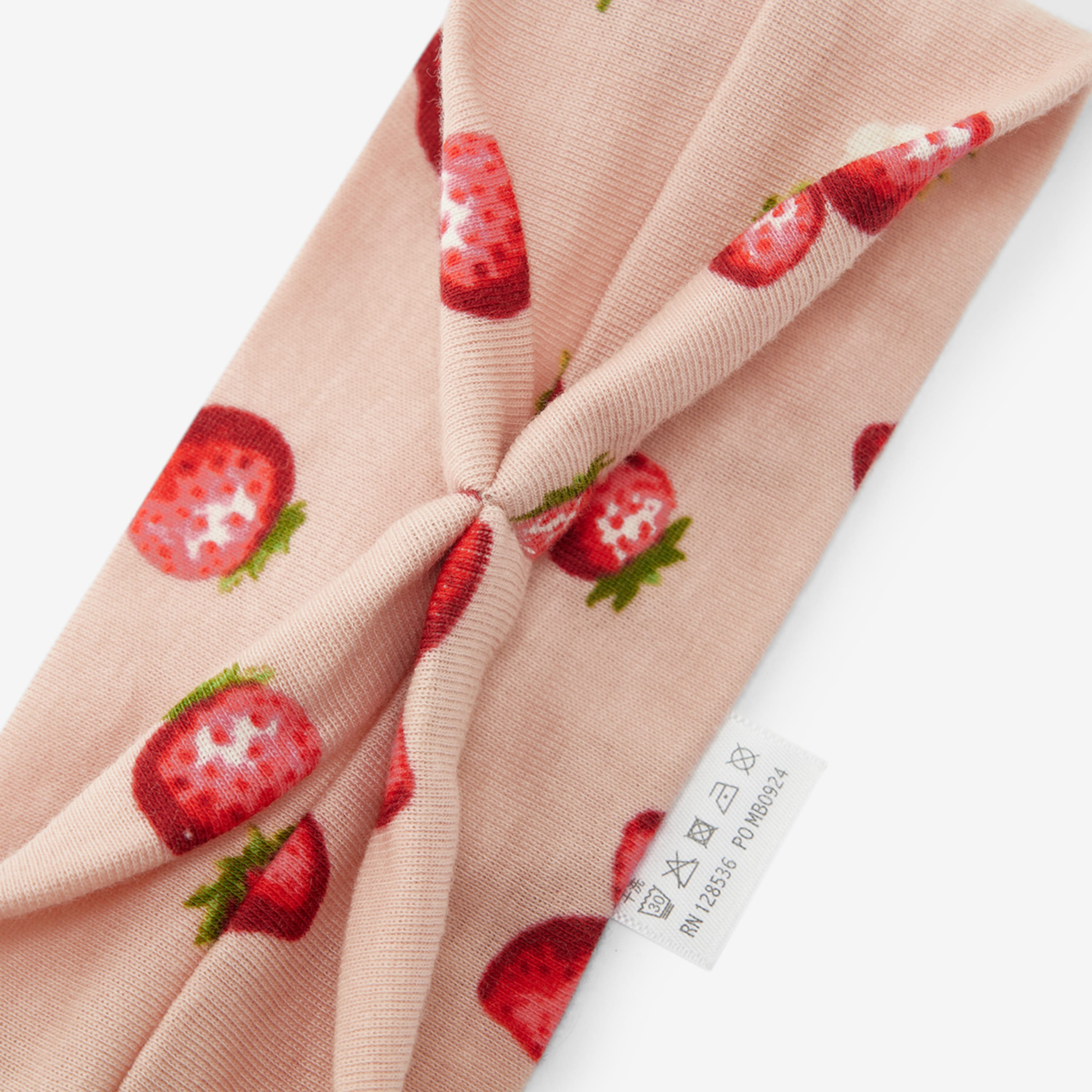 Milkbarn Strawberry Organic Cotton Knotted Headband | Playroom Avenue