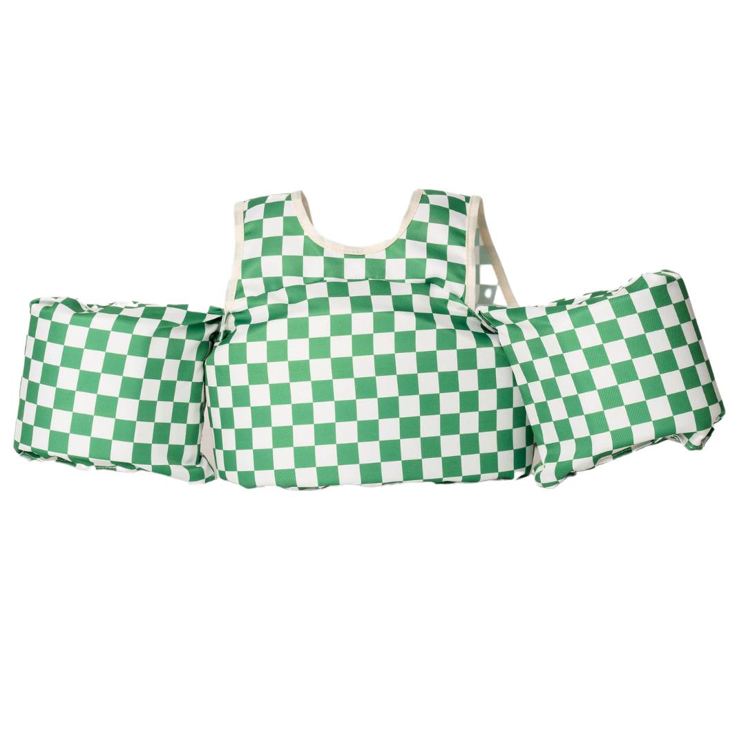 Dripfloats Green Checkered Kids Float
