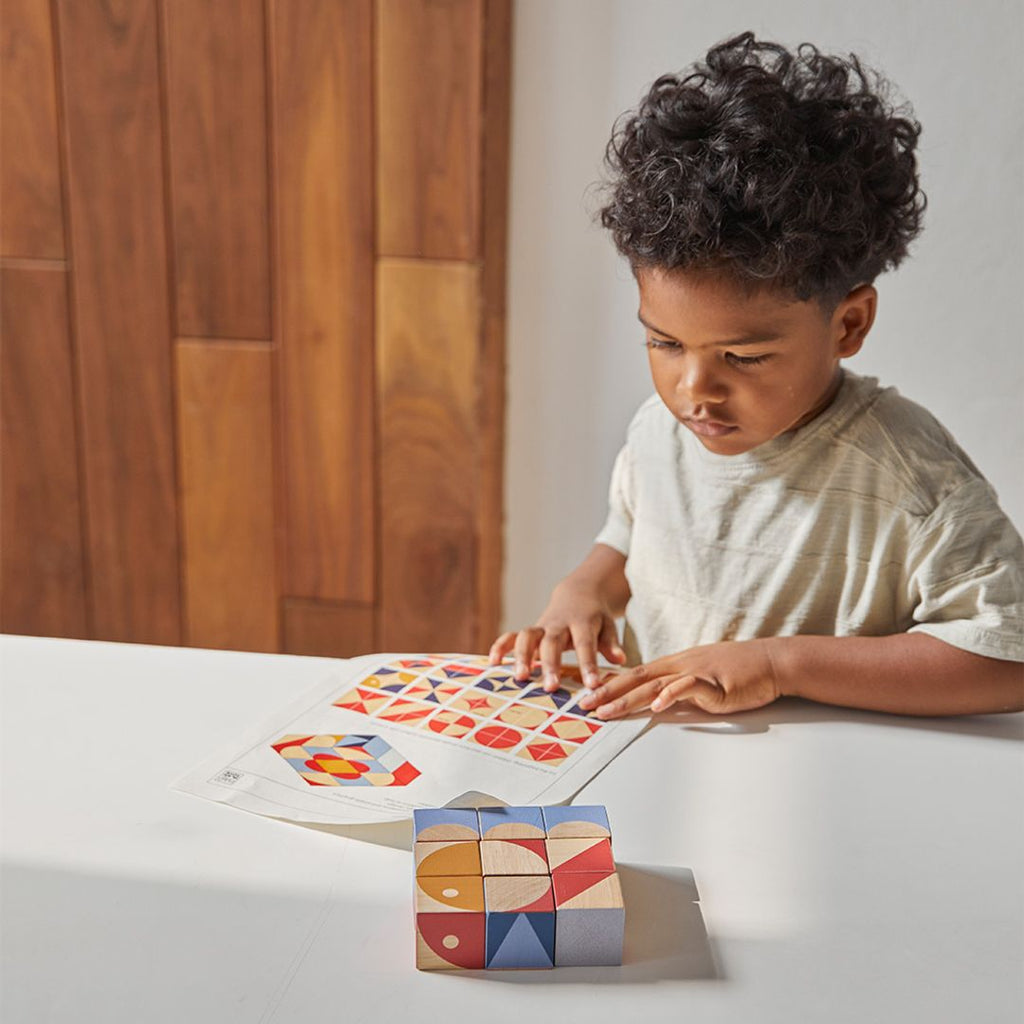PlanToys Geo Pattern Cubes | Playroom Avenue