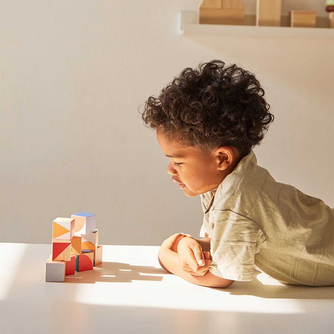 PlanToys Geo Pattern Cubes | Playroom Avenue