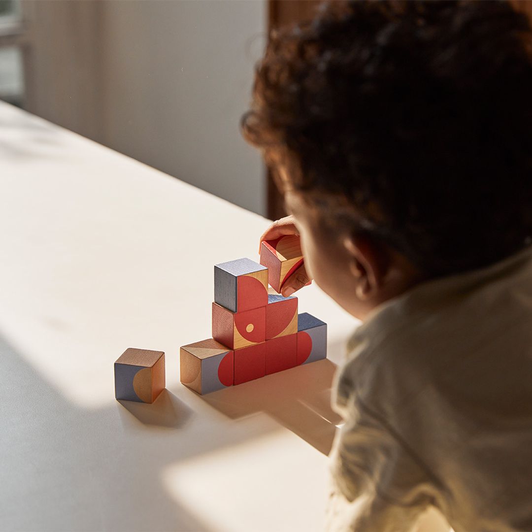 PlanToys Geo Pattern Cubes | Playroom Avenue