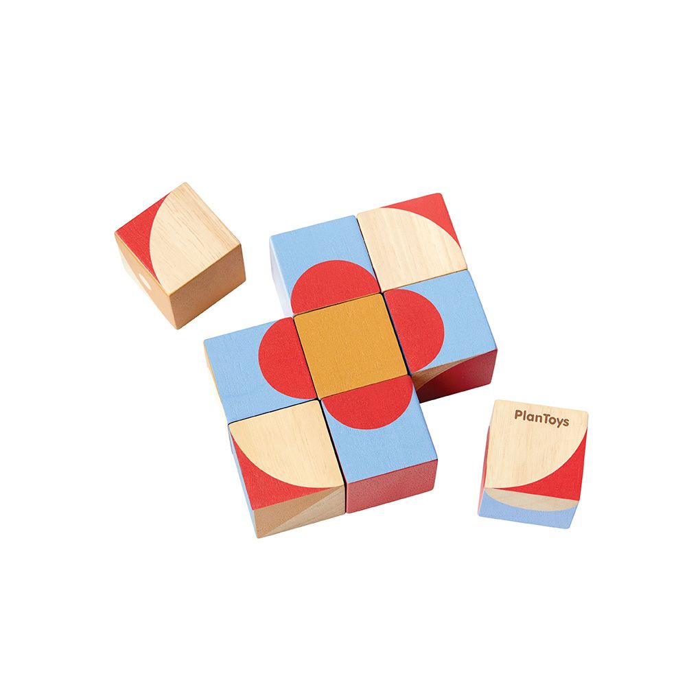 PlanToys Geo Pattern Cubes | Playroom Avenue