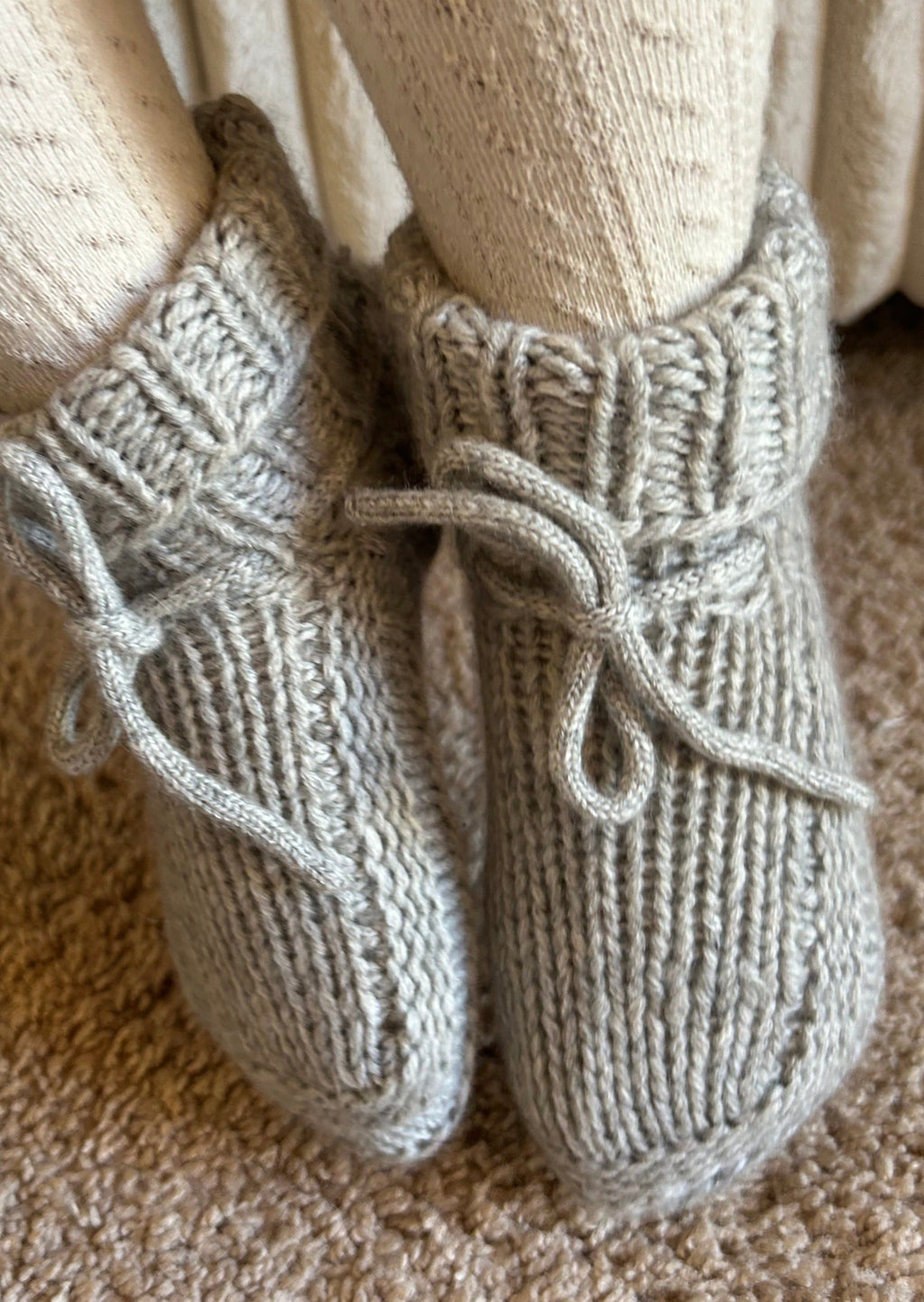 La Petit Lapin Cashmere Booties | Gray | Playroom Avenue