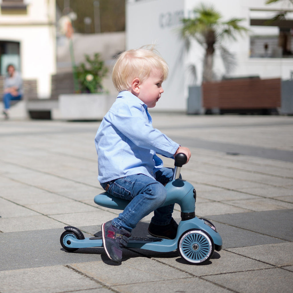 Scoot and Ride Highwaykick 1 Scooter and Ride On Toy Steel | Playroom Avenue