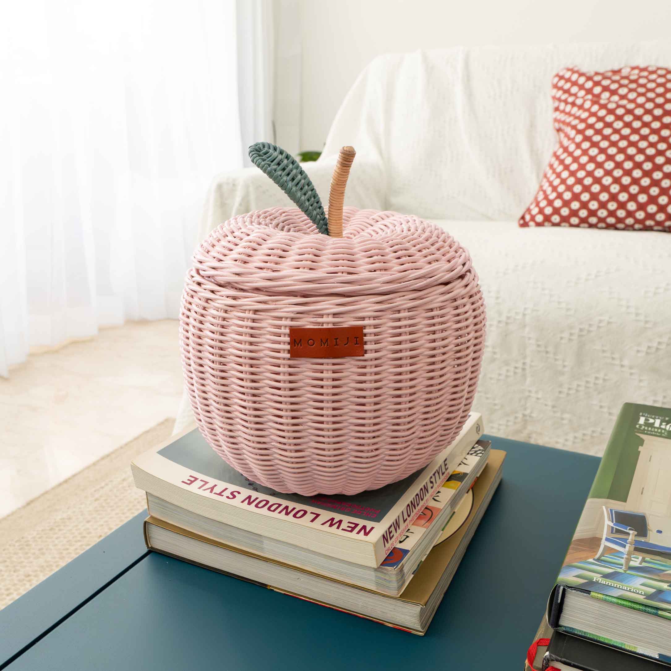 Momiji Apple Storage Basket Small - Pink | Playroom Avenue