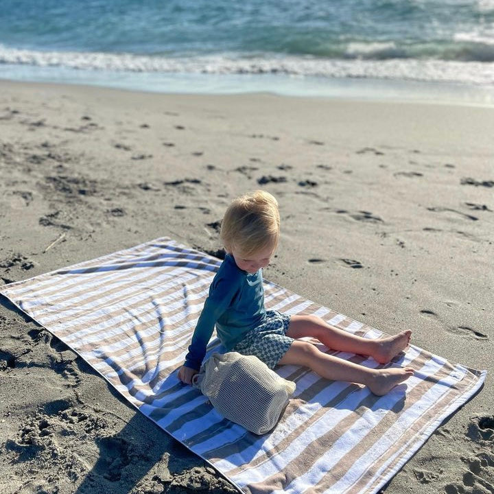Calla and Friends The Kenzie Beach Towel - Trucks & Diggers | Playroom Avenue