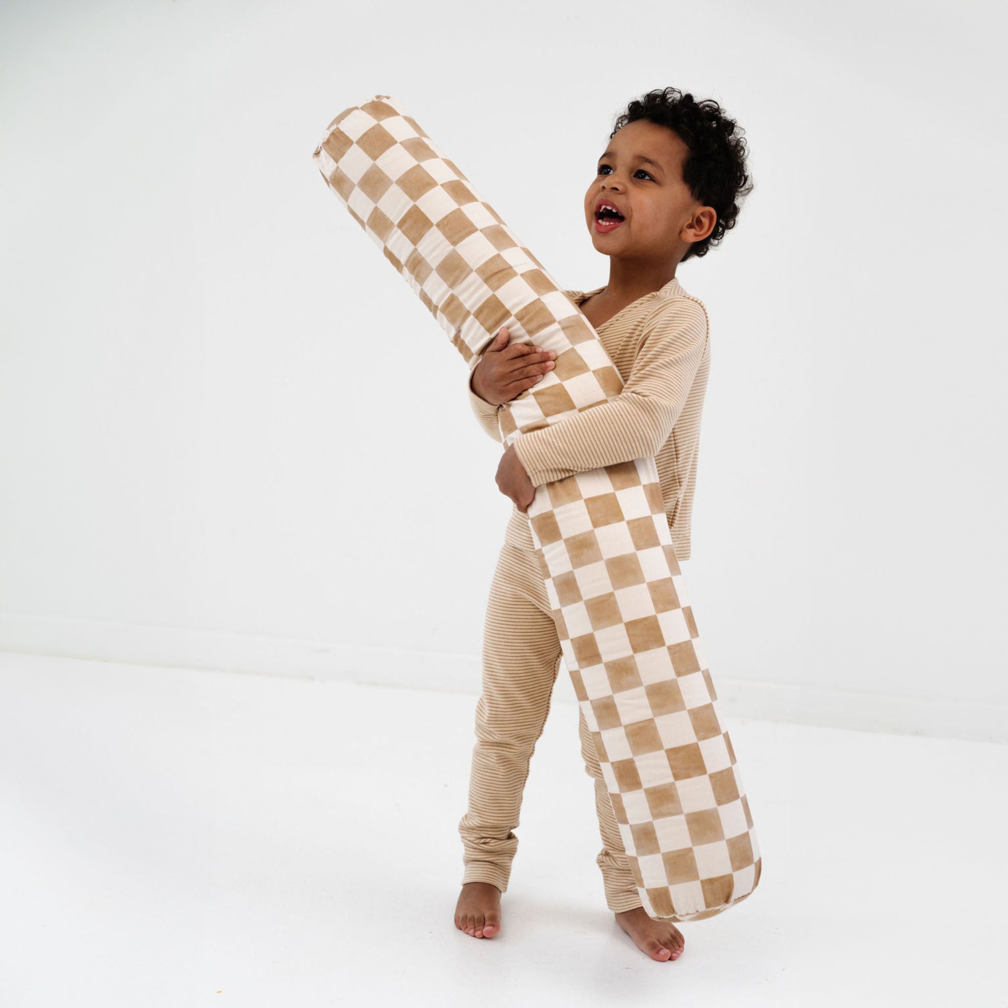 Toki Kids Checker Toffee Support Pillow | Playroom Avenue