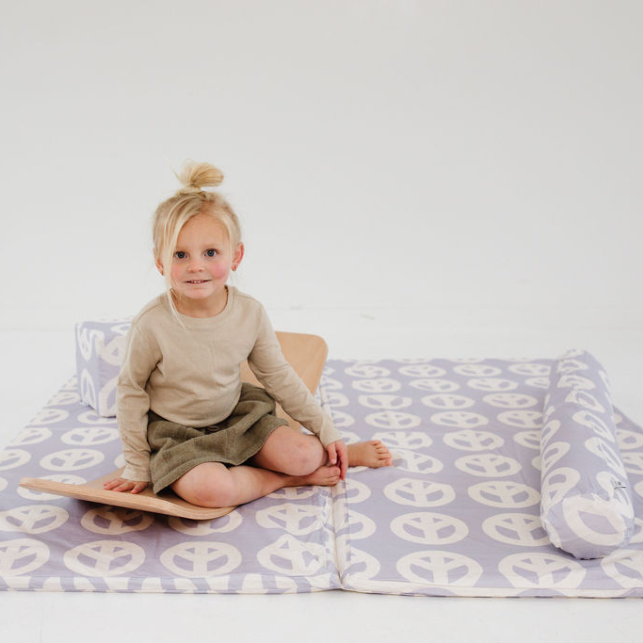 Toki Kids Lavender Peace Sign Support Pillow | Playroom Avenue