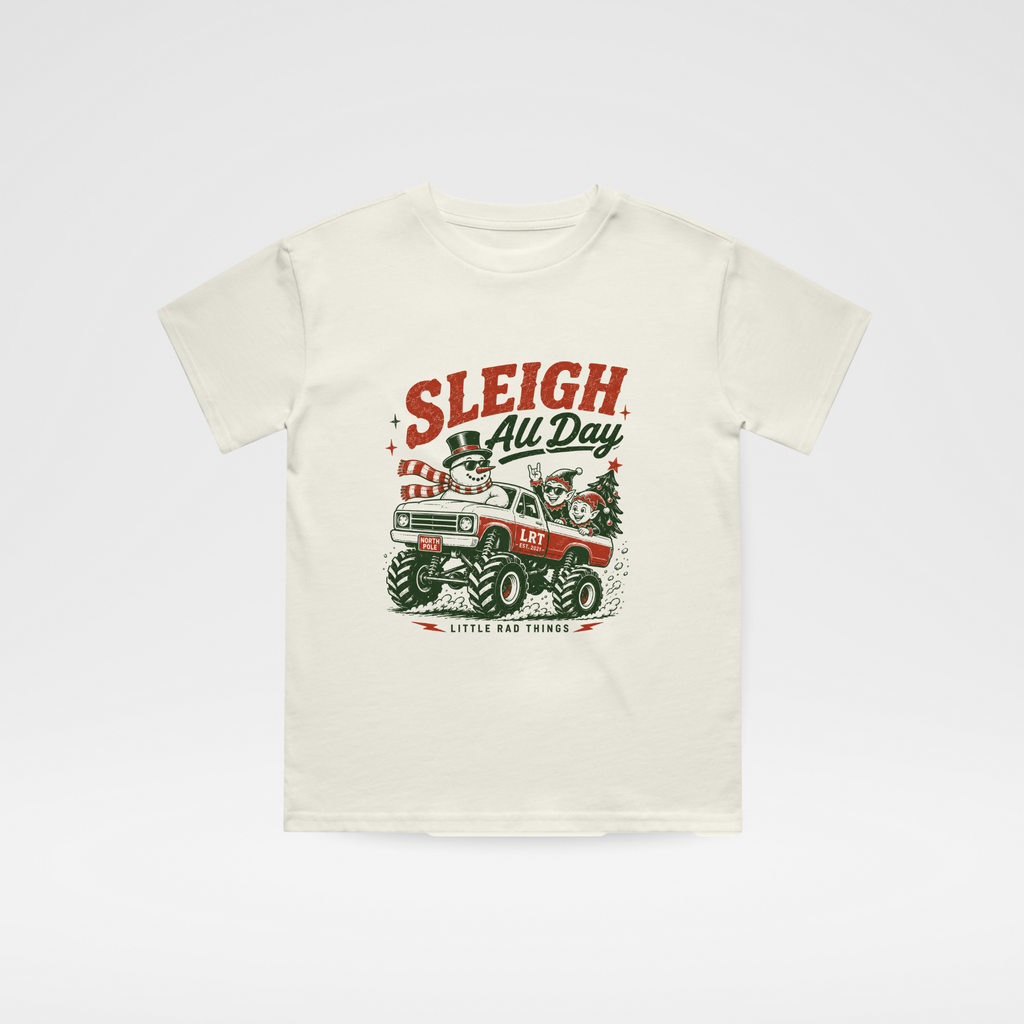 LITTLE RAD THINGS SLEIGH ALL DAY TODDLER CHRISTMAS MONSTER TRUCK TEE | Playroom Avenue