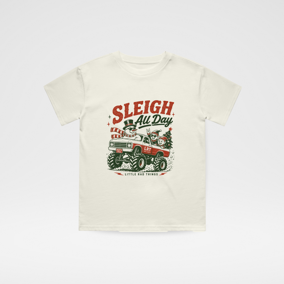 LITTLE RAD THINGS SLEIGH ALL DAY TODDLER CHRISTMAS MONSTER TRUCK TEE | Playroom Avenue