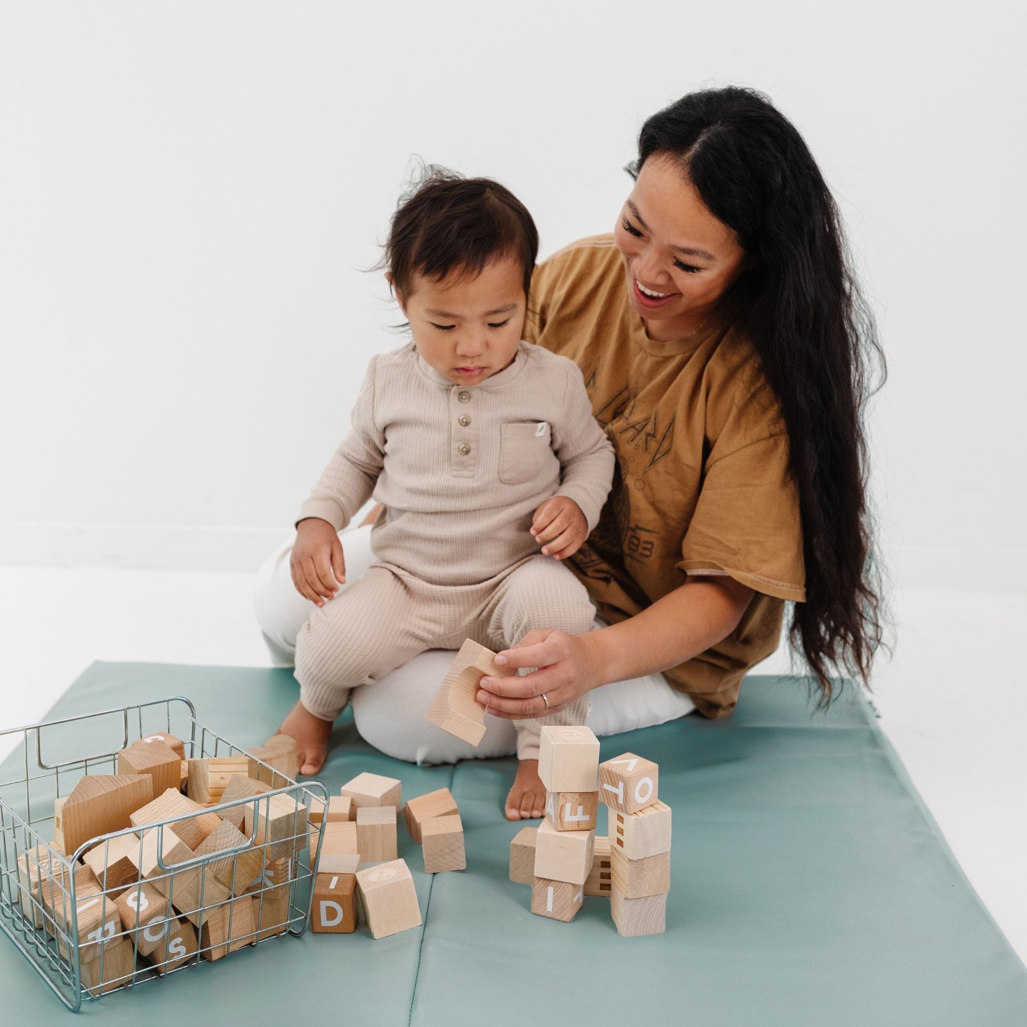 Toki Kids Sage Vegan Leather Mat | Playroom Avenue