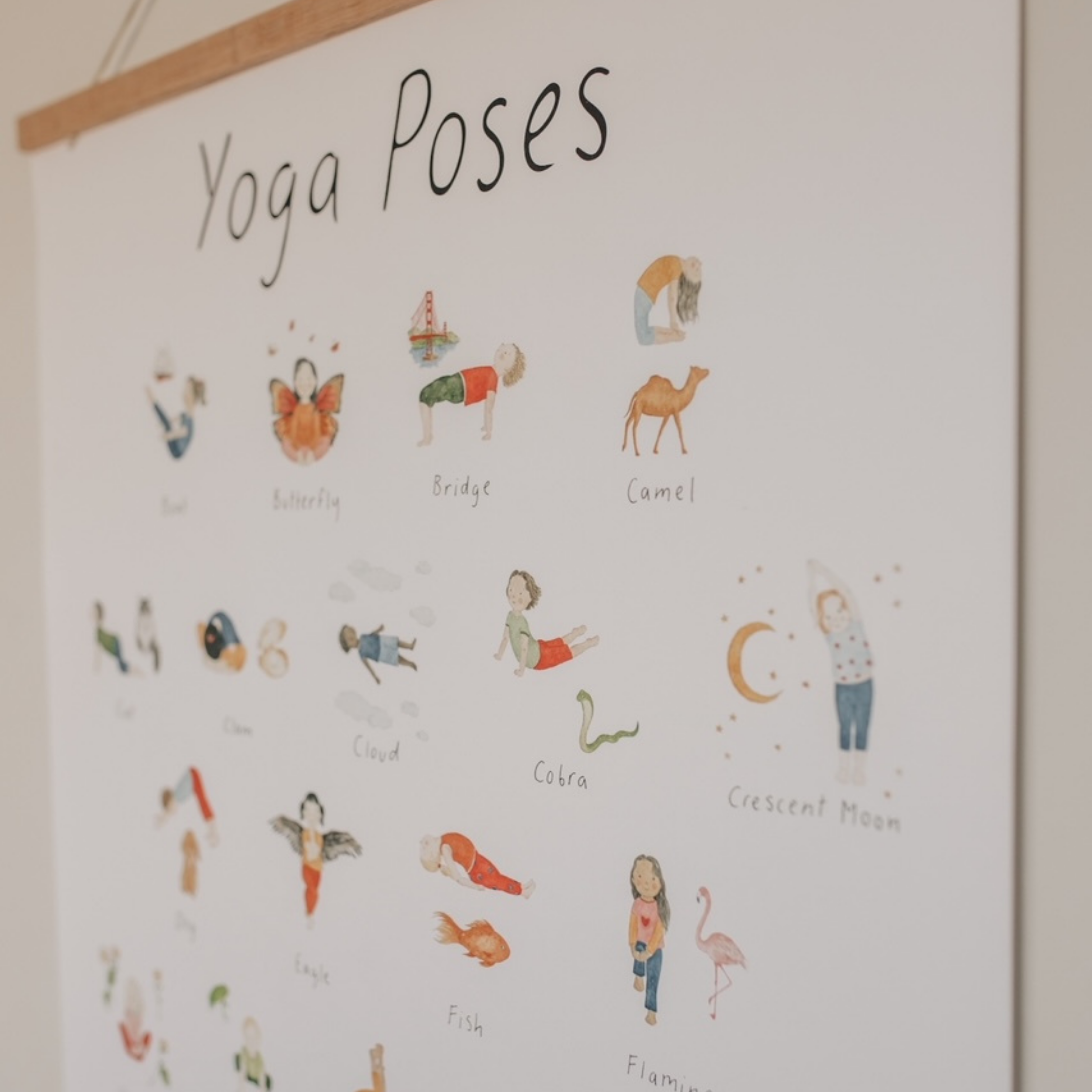 Mindful And Co Yoga Poses Print - Playroom Avenue