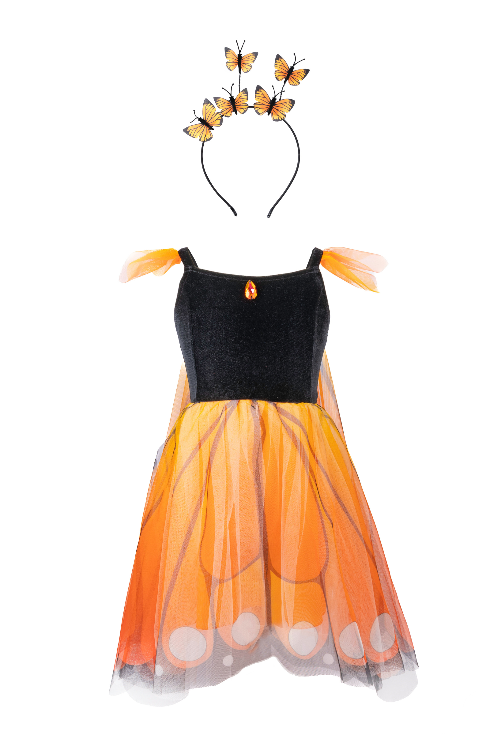 Great Pretenders Butterfly Twirl Dress with Wings & Headband Orange | Playroom Avenue