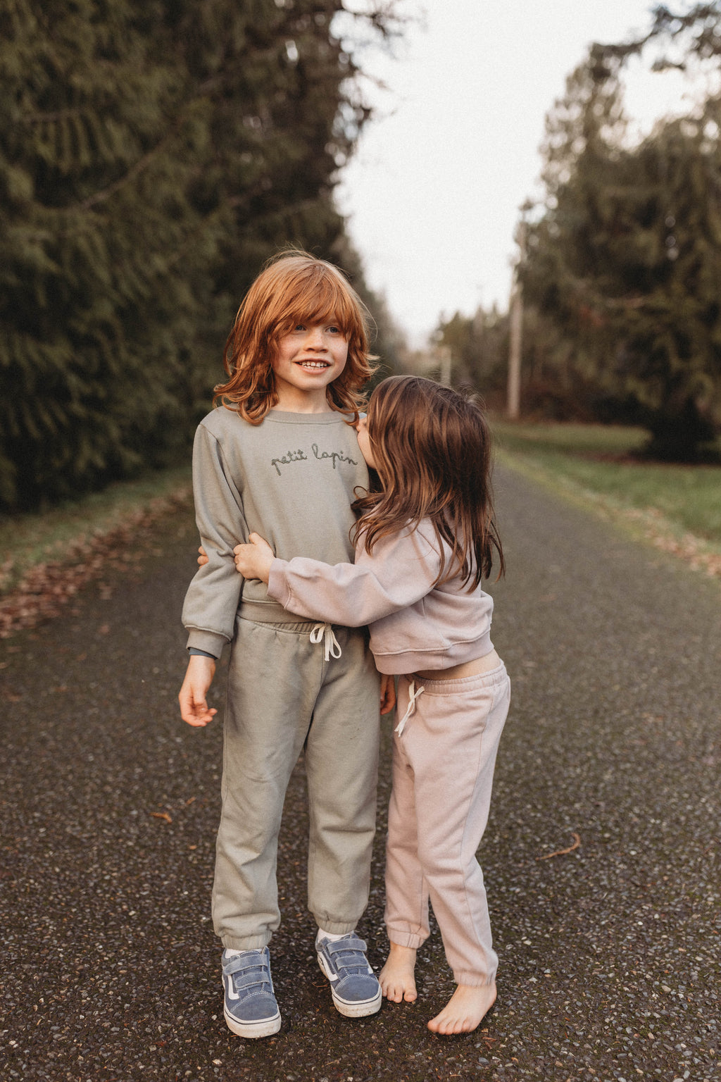 La Petit Lapin Finley | Cotton Fleece Sweatsuit Set | Petit Lapin | Mulled Basil | Playroom Avenue