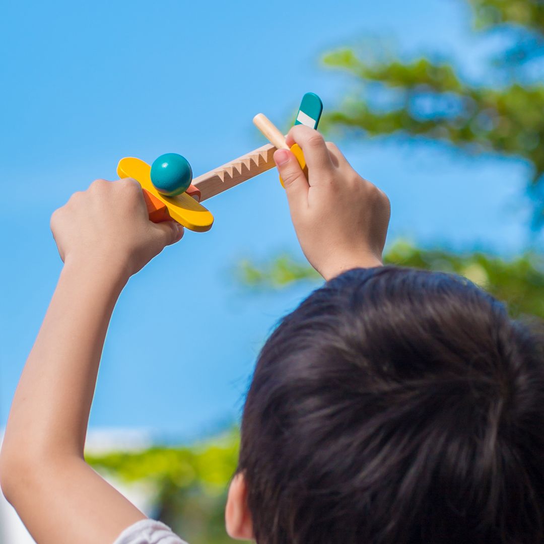 PlanToys Spin N Fly Airplane | Playroom Avenue