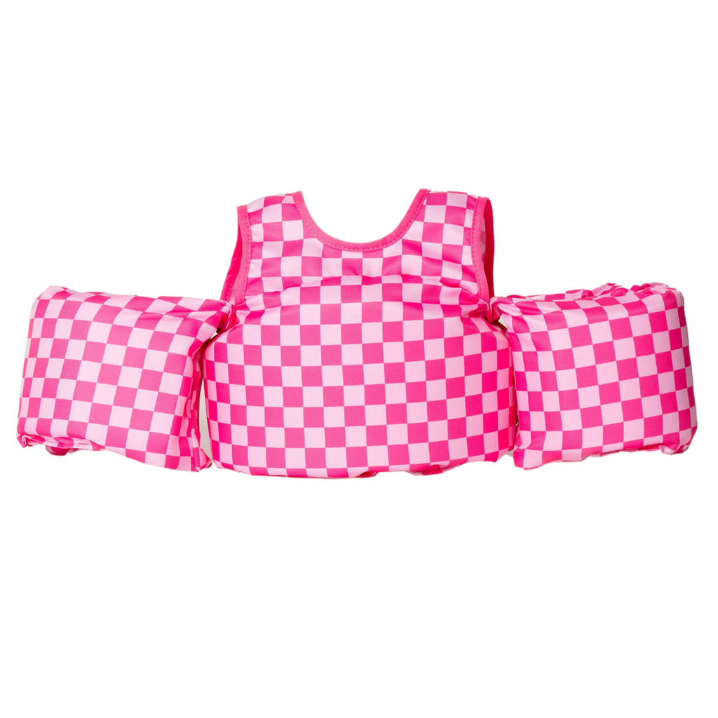 Dripfloats Pink Checkered Kids Float