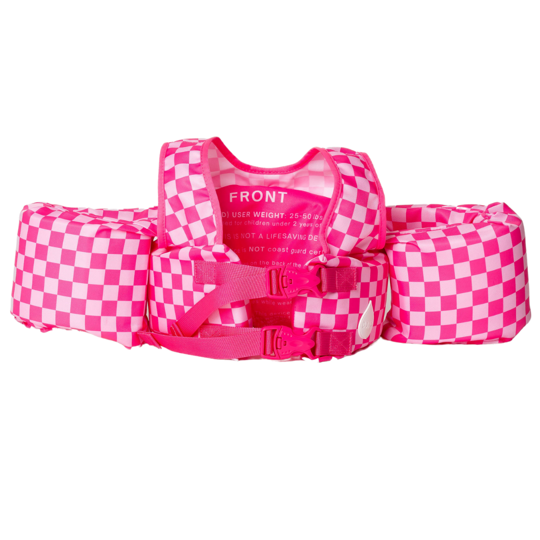 Dripfloats Pink Checkered Kids Float