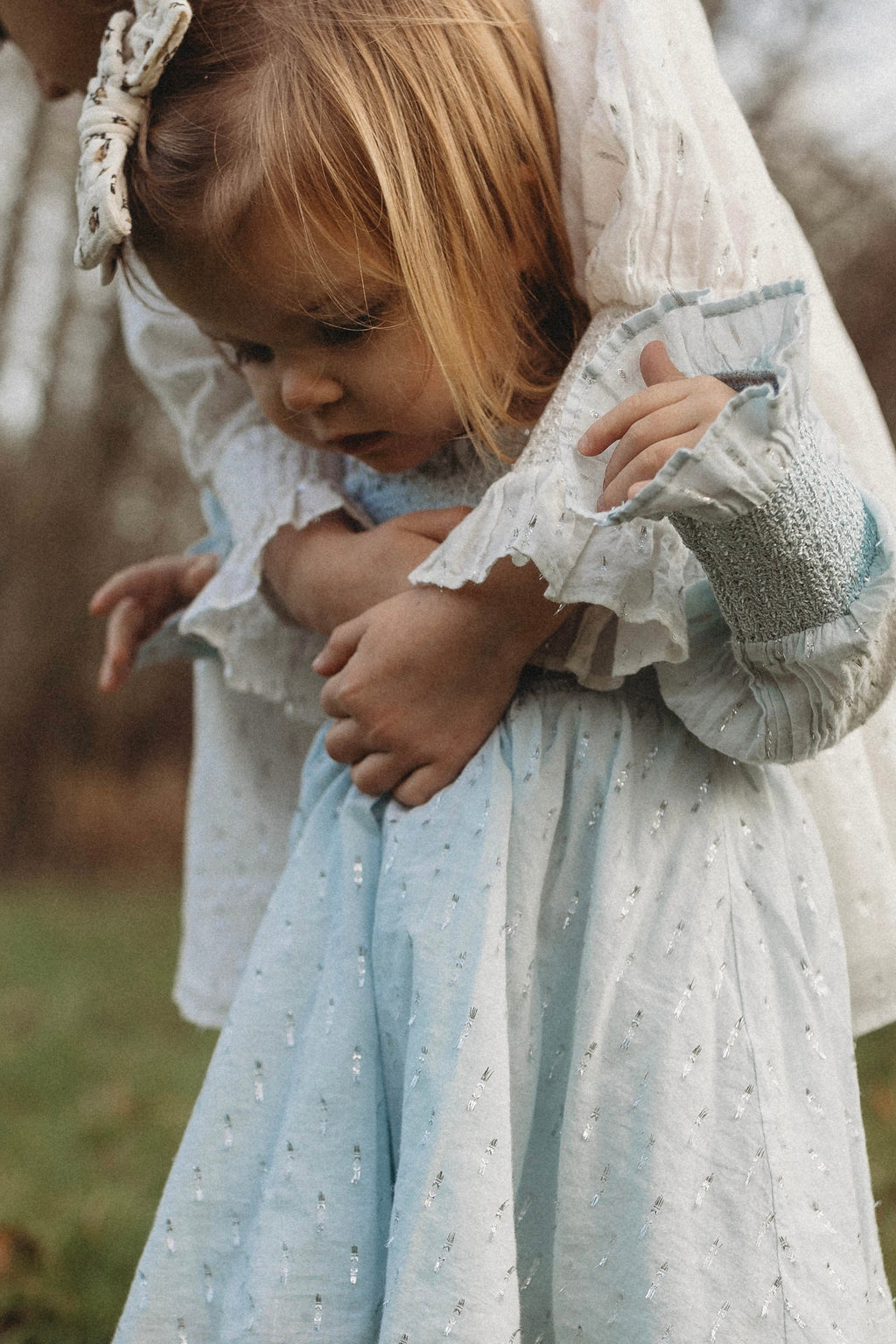 La Petit Lapin Harlow | Cotton Sparkle Dress | Baby Blue | Playroom Avenue