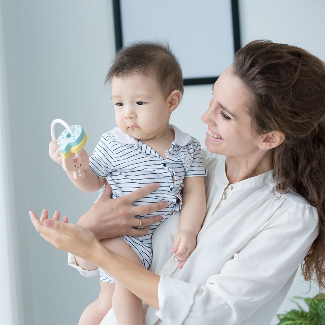 PlanToys Baby Key Rattle - Pastel | Playroom Avenue