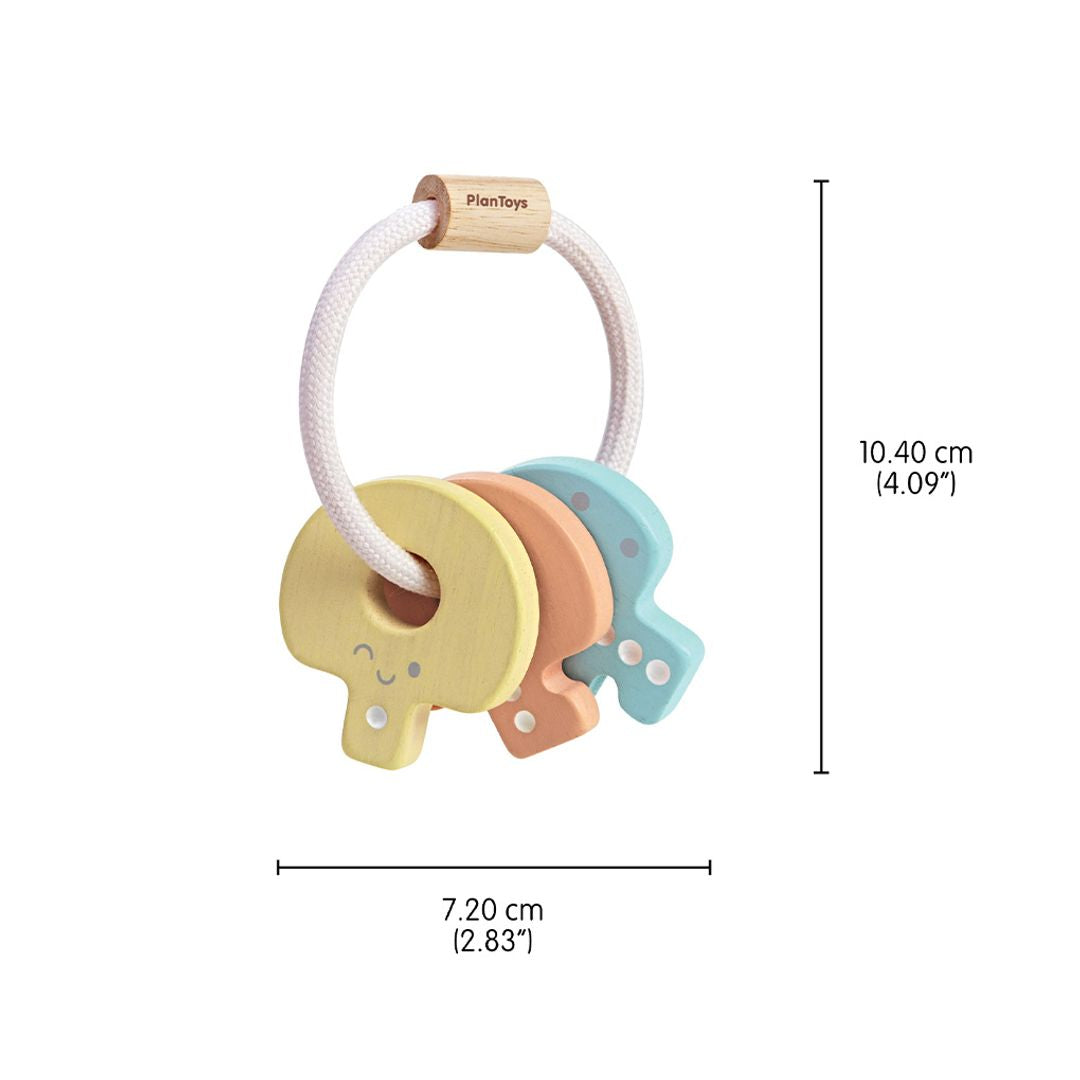 PlanToys Baby Key Rattle - Pastel | Playroom Avenue