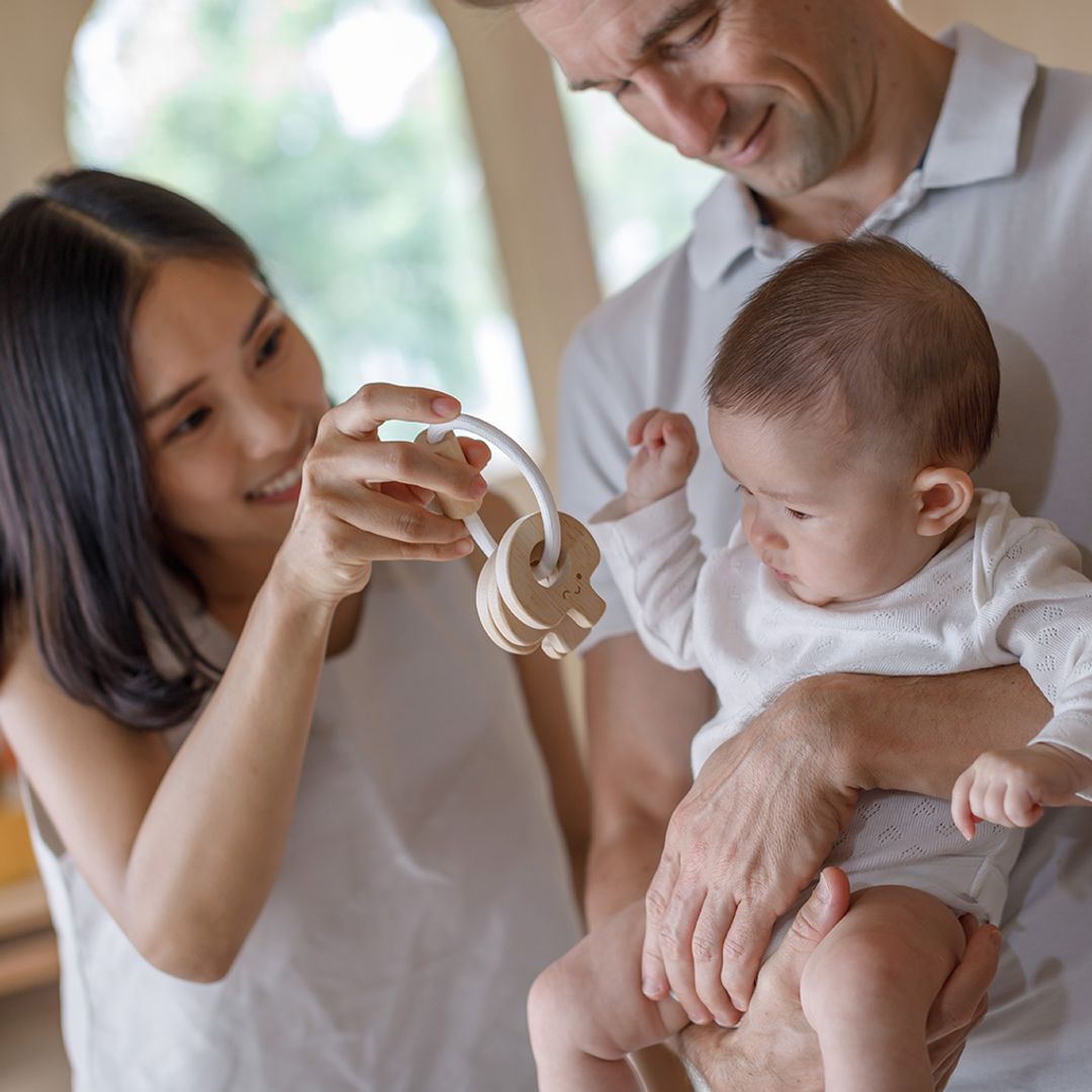 PlanToys Baby Key Rattle - Natural | Playroom Avenue