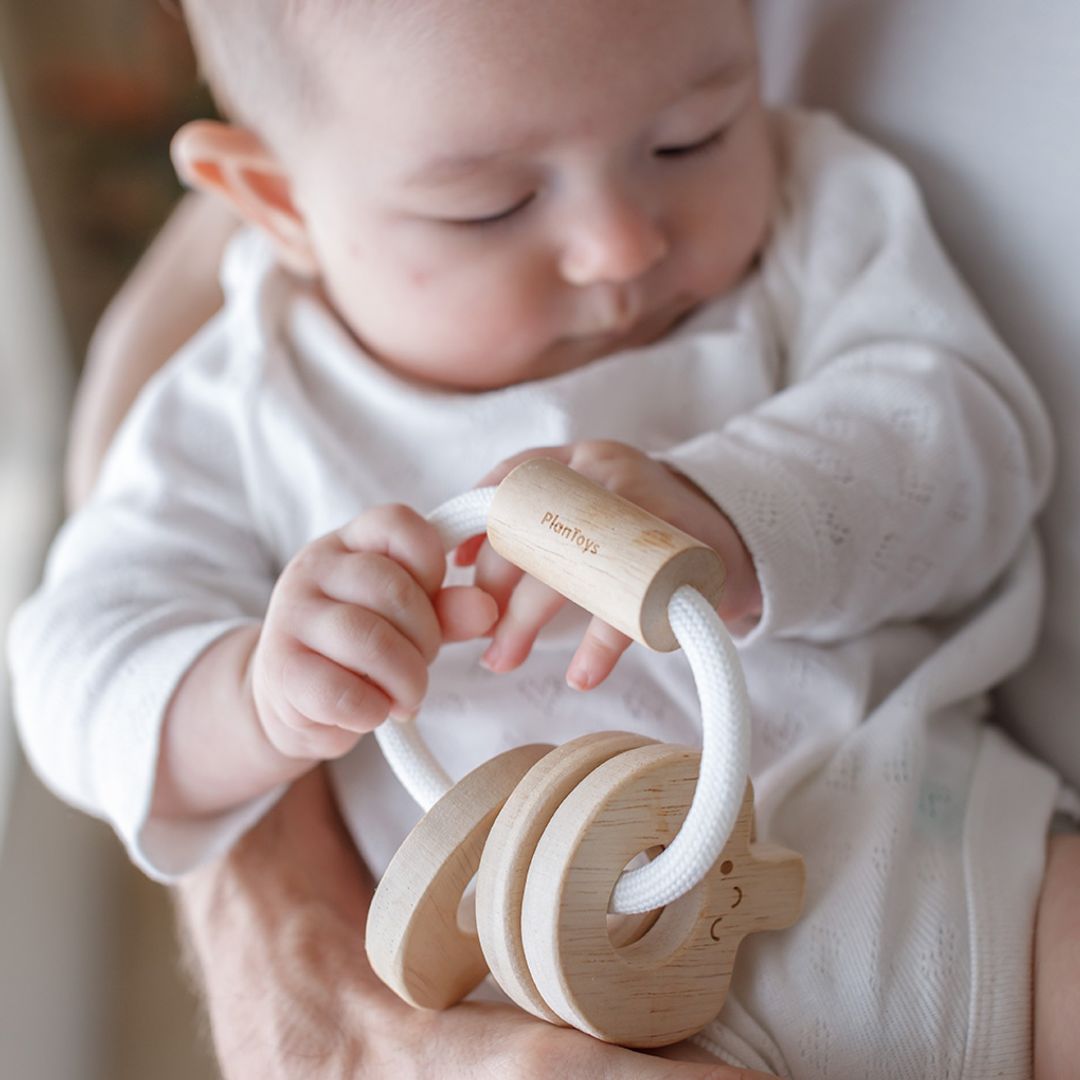PlanToys Baby Key Rattle - Natural | Playroom Avenue