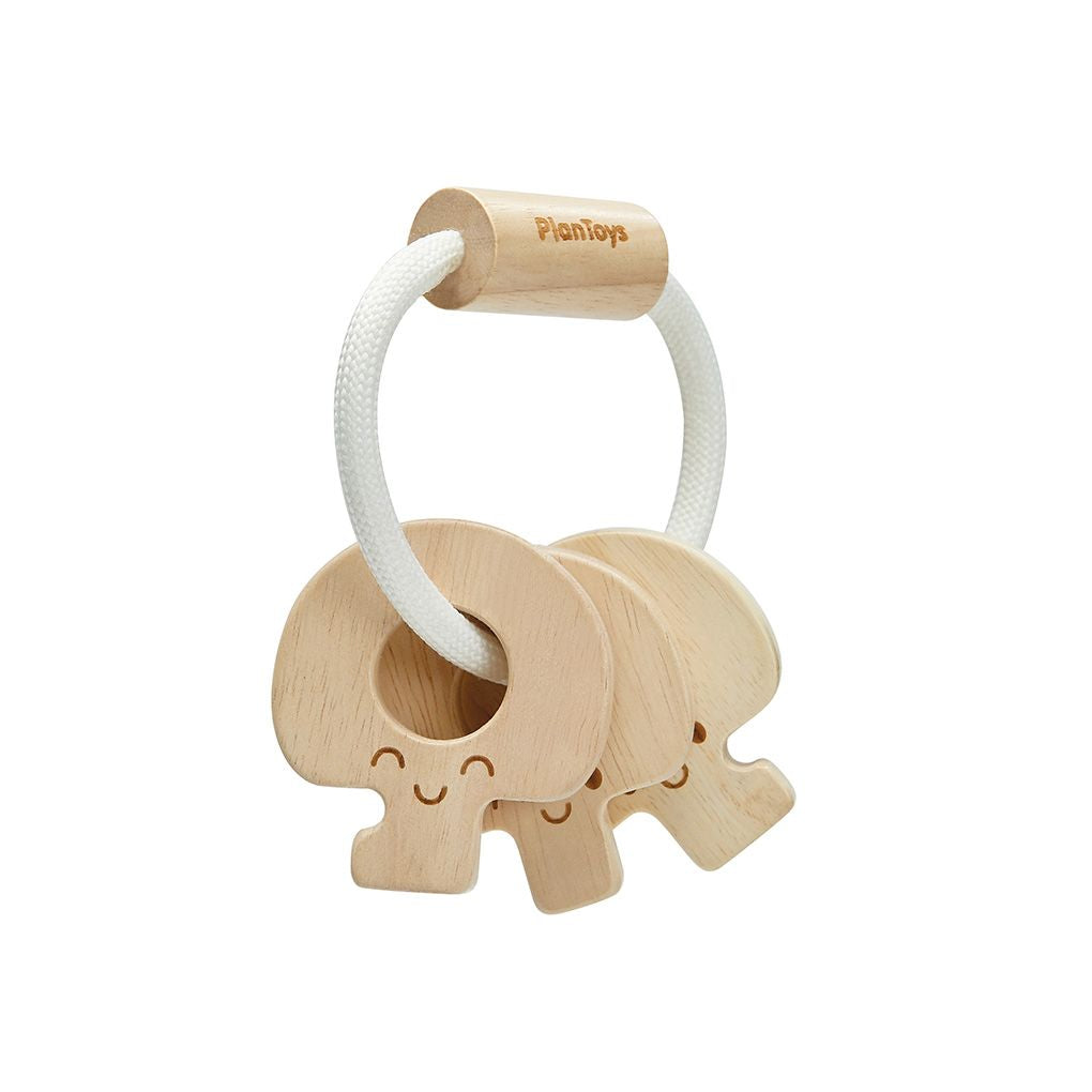 PlanToys Baby Key Rattle - Natural | Playroom Avenue