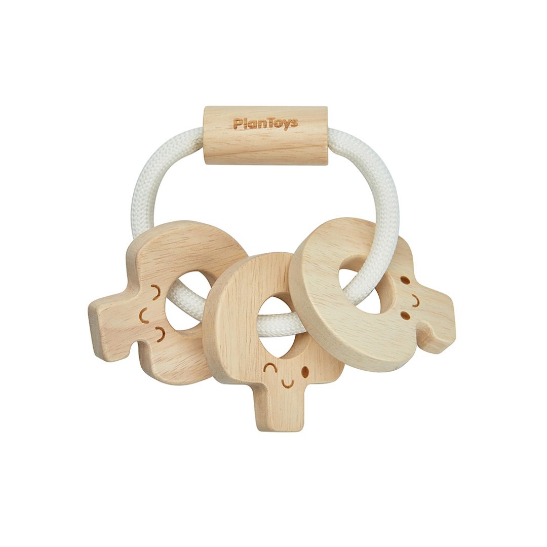PlanToys Baby Key Rattle - Natural | Playroom Avenue