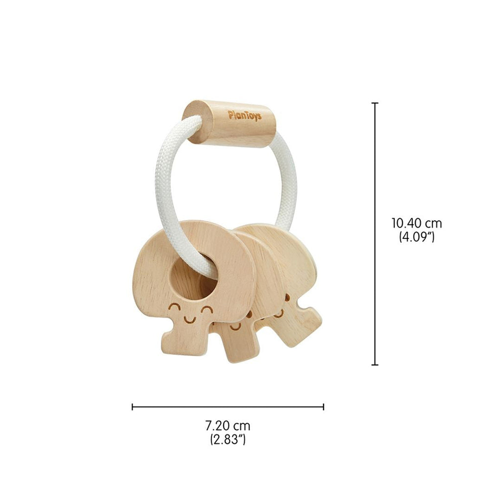 PlanToys Baby Key Rattle - Natural | Playroom Avenue