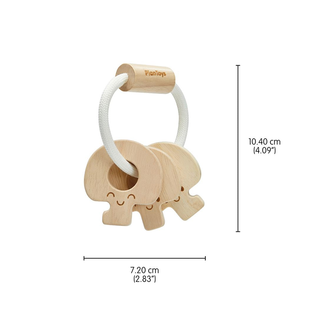 PlanToys Baby Key Rattle - Natural | Playroom Avenue